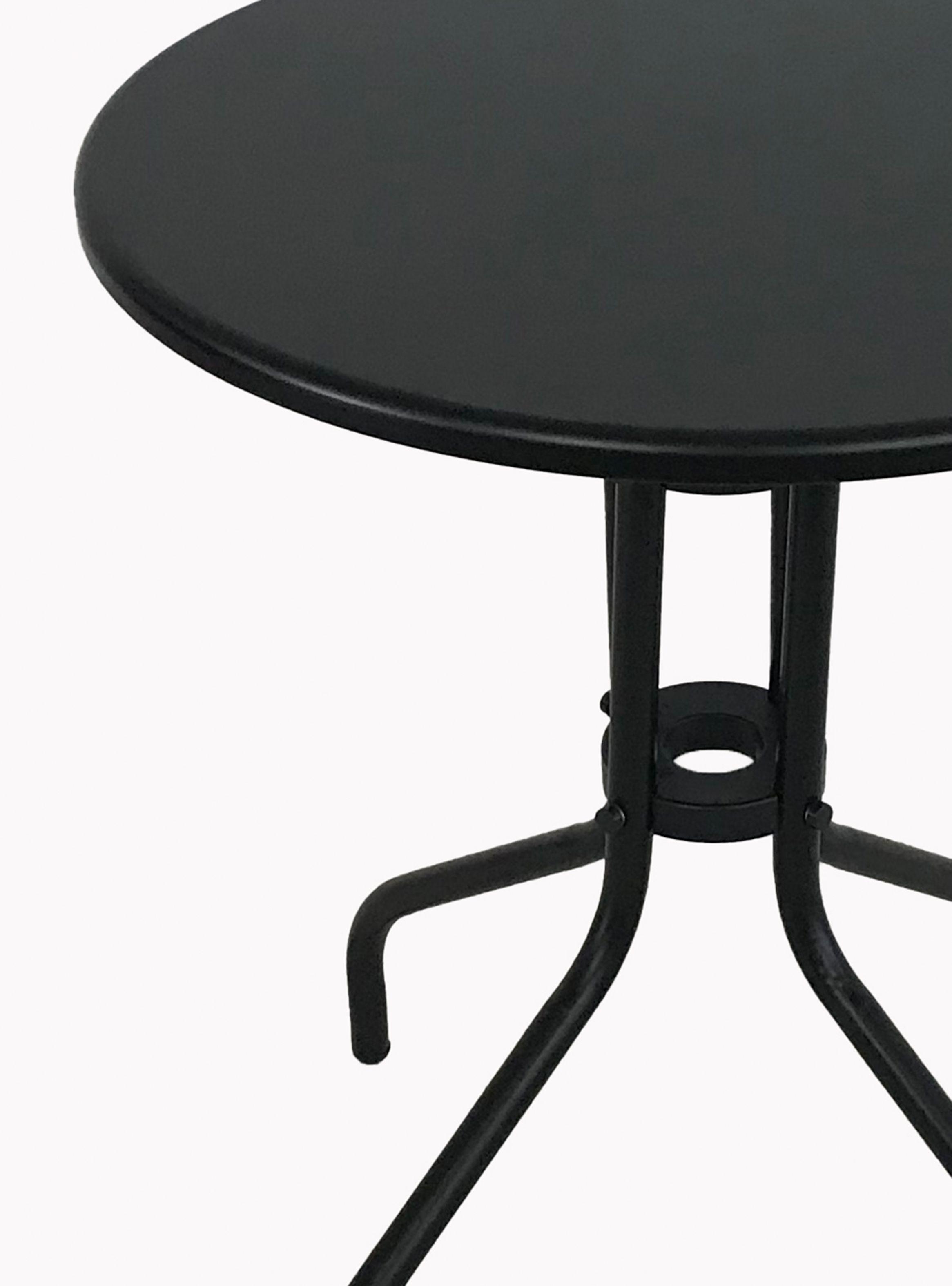 Set terraza 2 sillas acero + Mesa acero Negro 70x60 cm-5