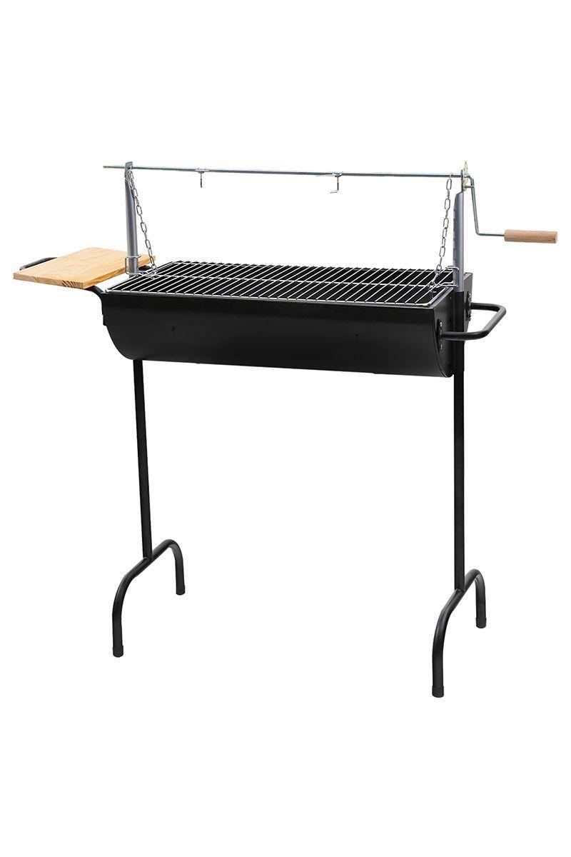 Parrilla a Carbón Con Roldana Negro-0