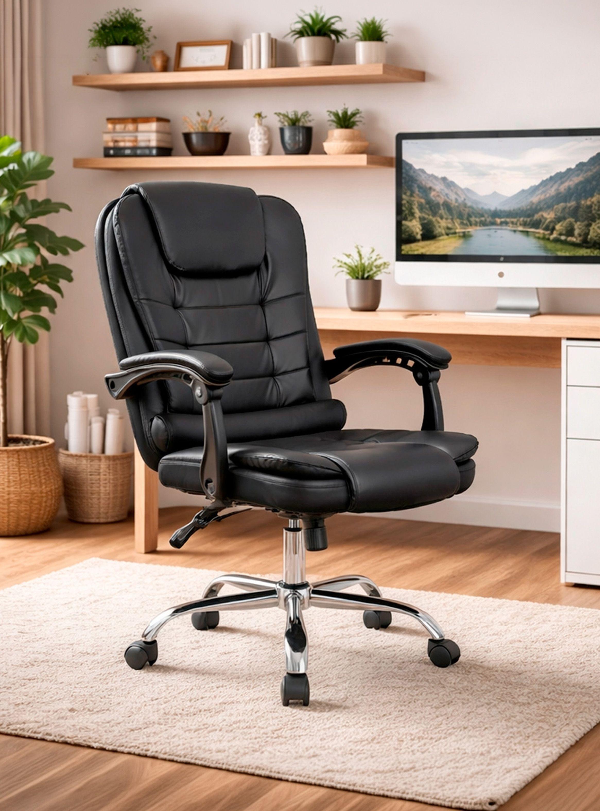 Silla Escritorio Gerencial Praga Ergonómica Negra-0