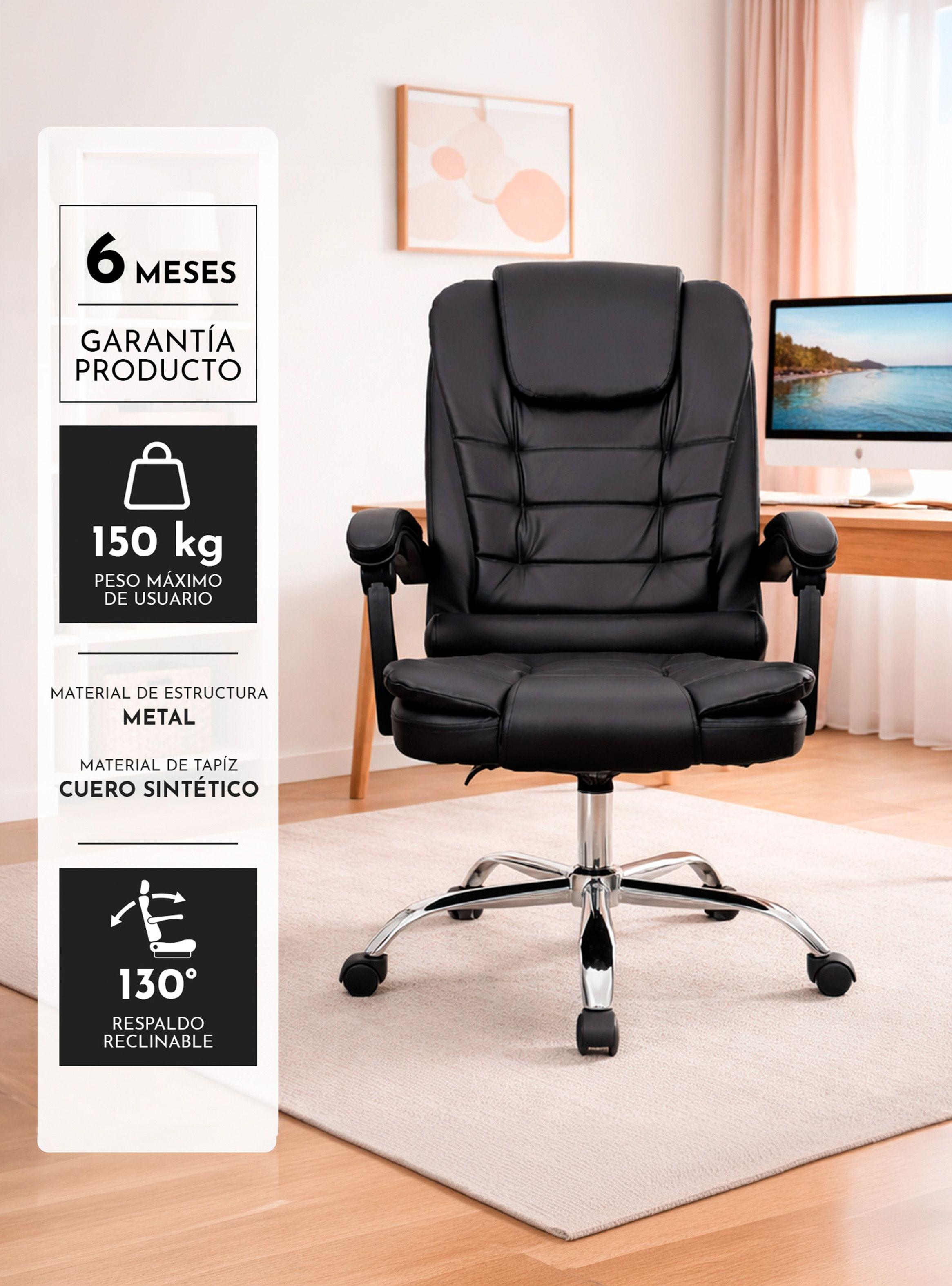Silla Escritorio Gerencial Praga Ergonómica Negra-2