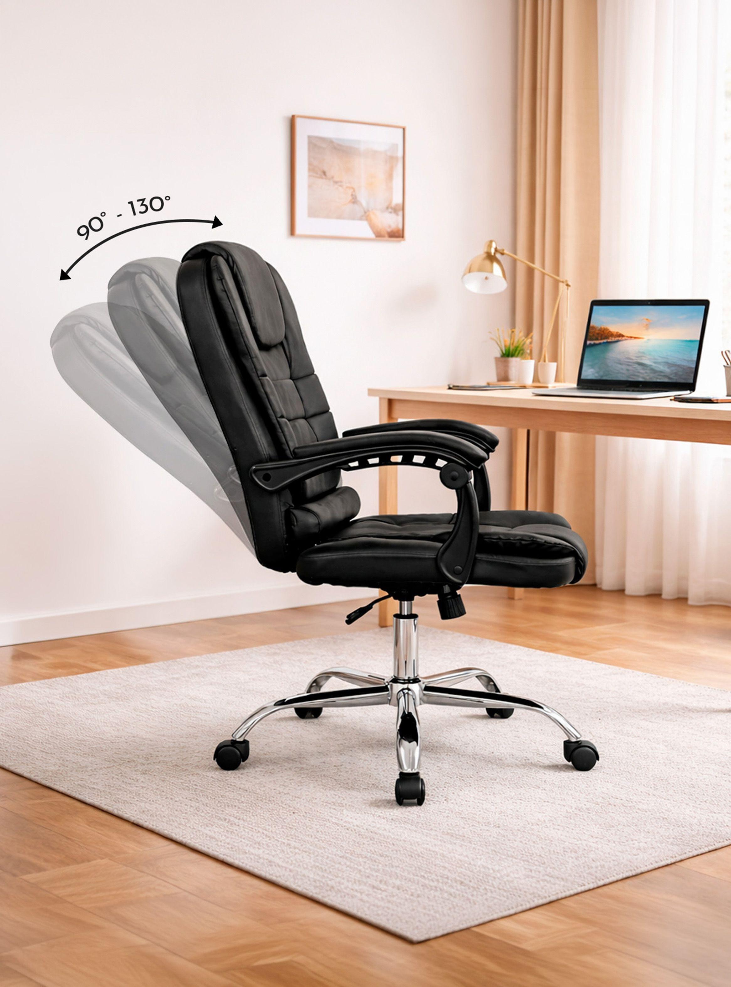 Silla Escritorio Gerencial Praga Ergonómica Negra-3