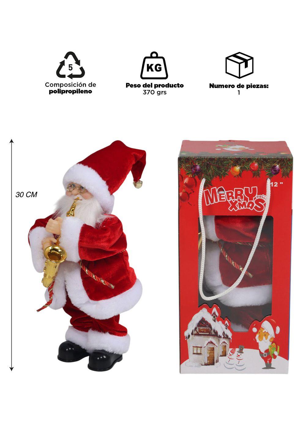 Muñeco Papá Noel 30 cm Rojo-2