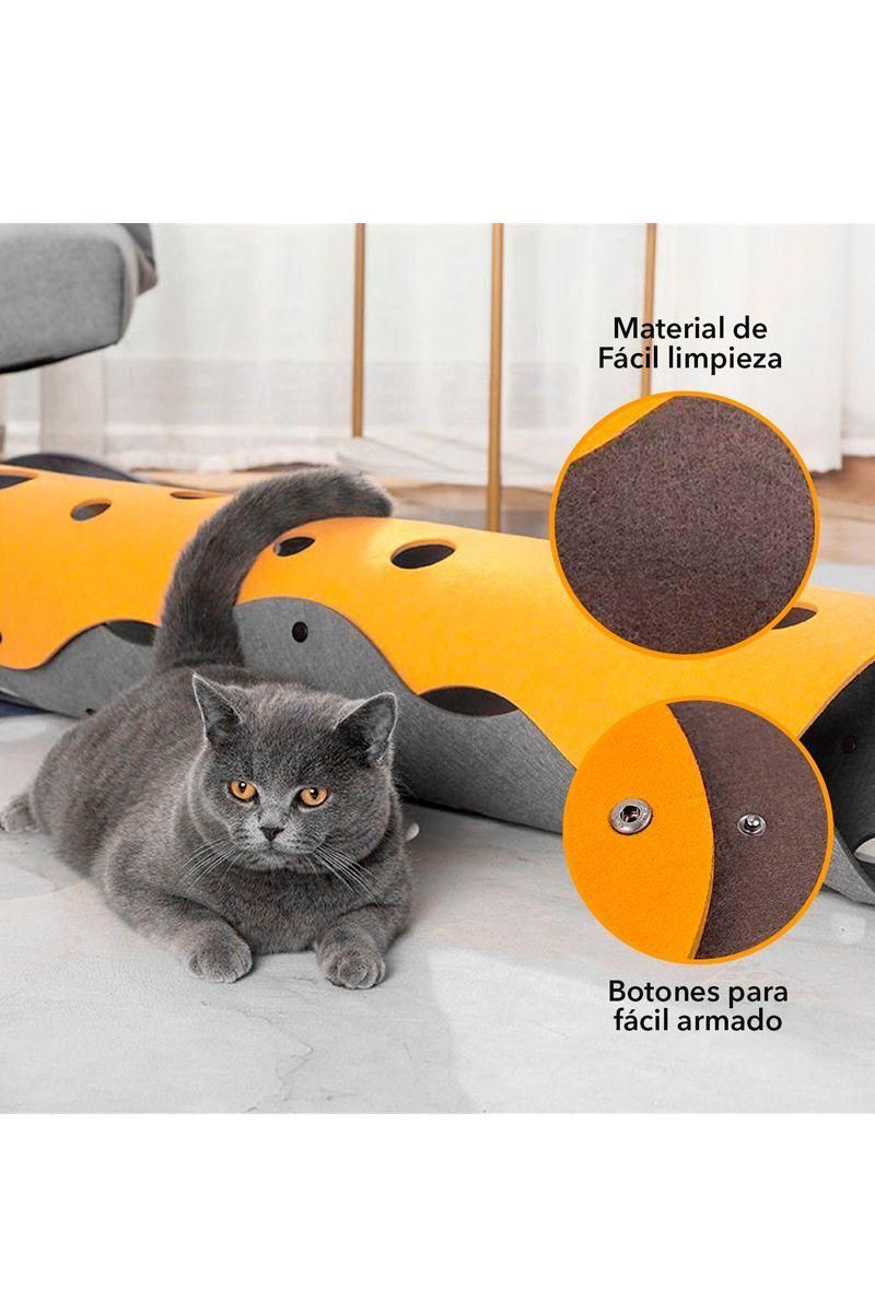 Tunel Fieltrro Plegable para Gatos Multicolor-3