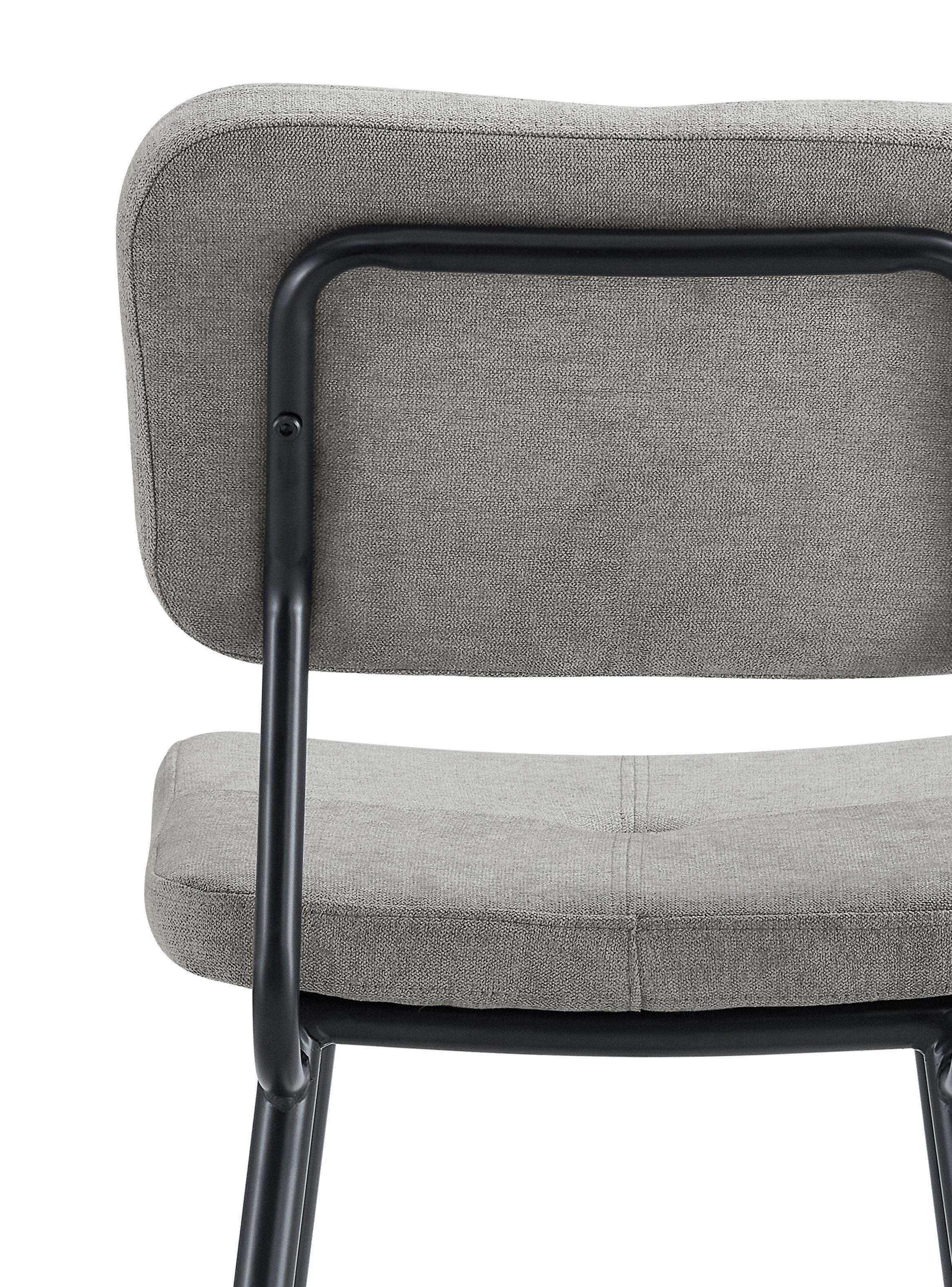 Pack 2 Pisos de Bar con Espaldar Acolchado Gris-5