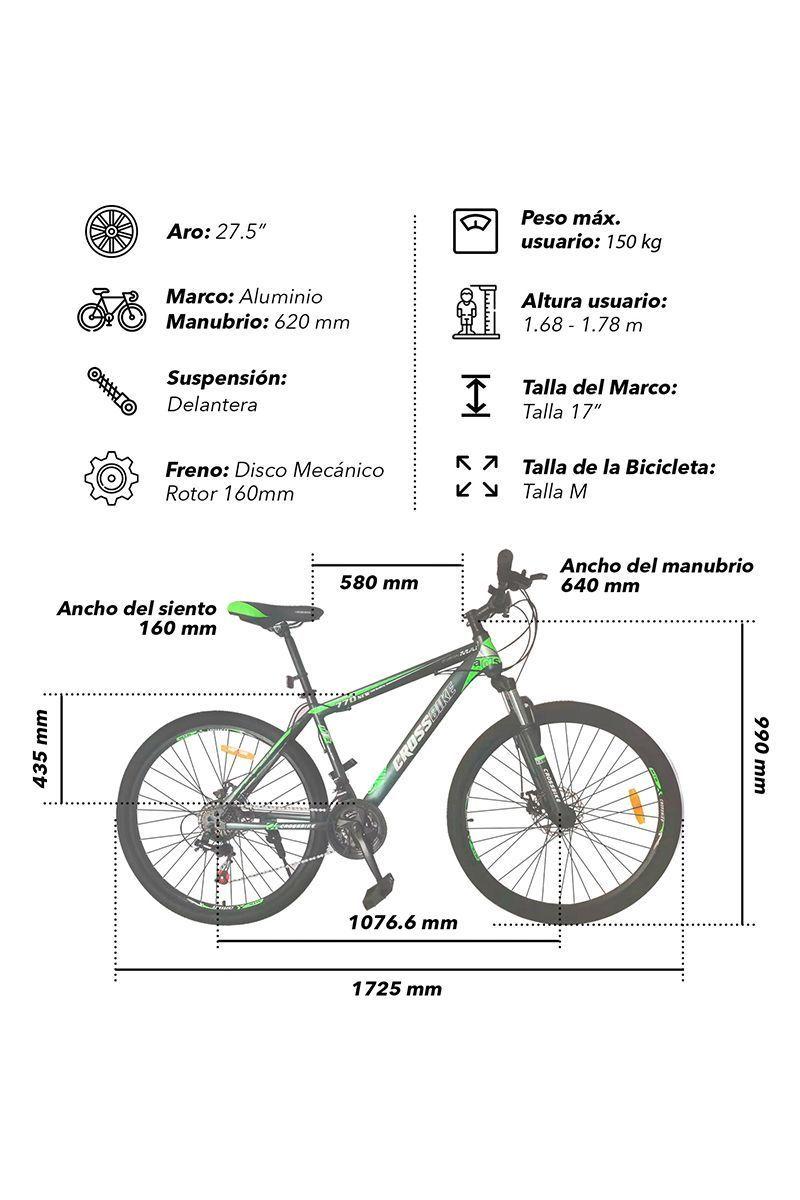 Bicicleta Mountain bike Kali G 27,5" Verde-2