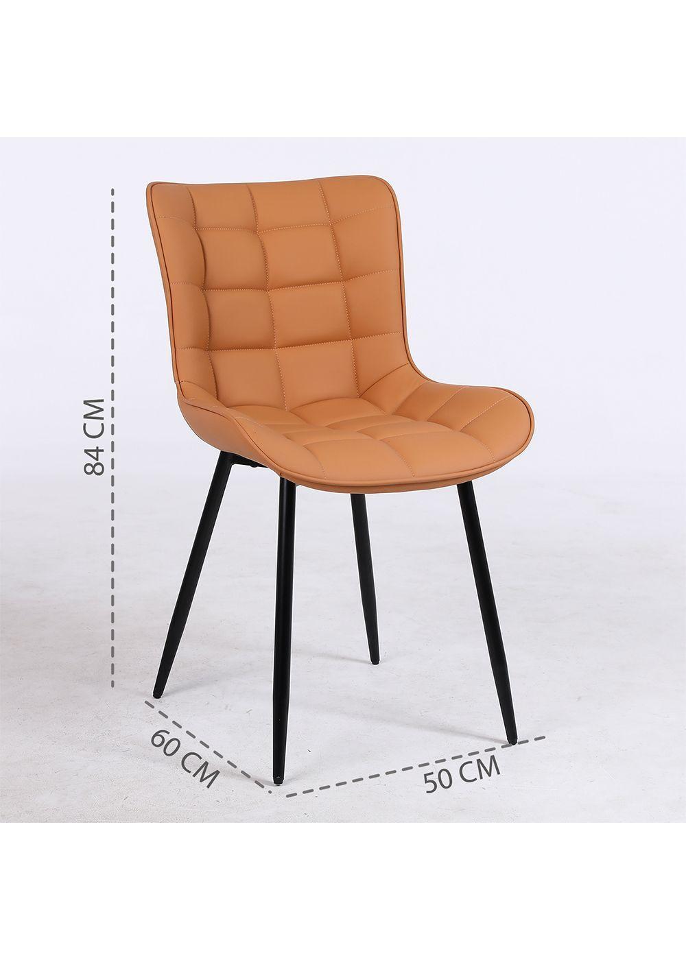 Pack 2 Sillas de Comedor Pu Camel Patas Metálicas-2