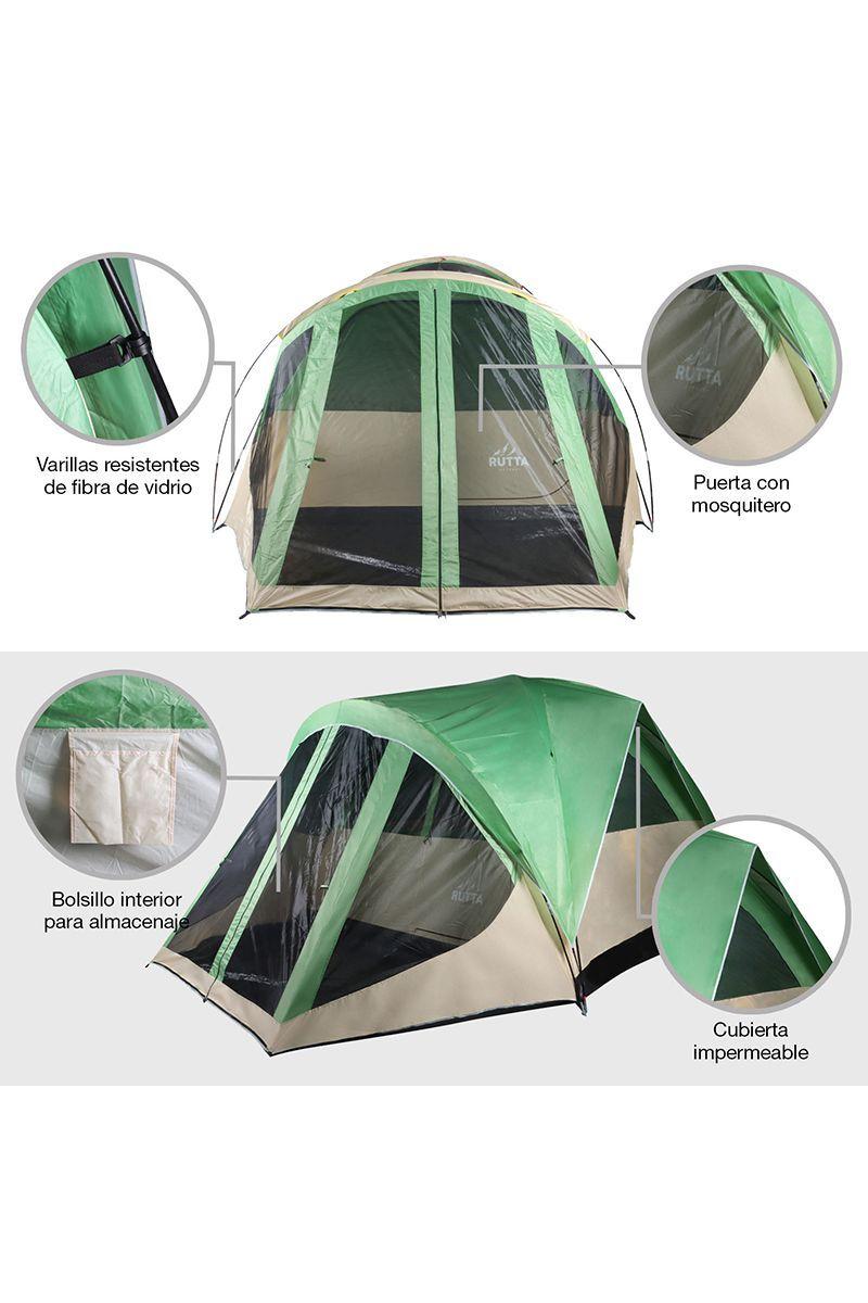 Carpa 10 Personas Camping Outdoor Verde-1