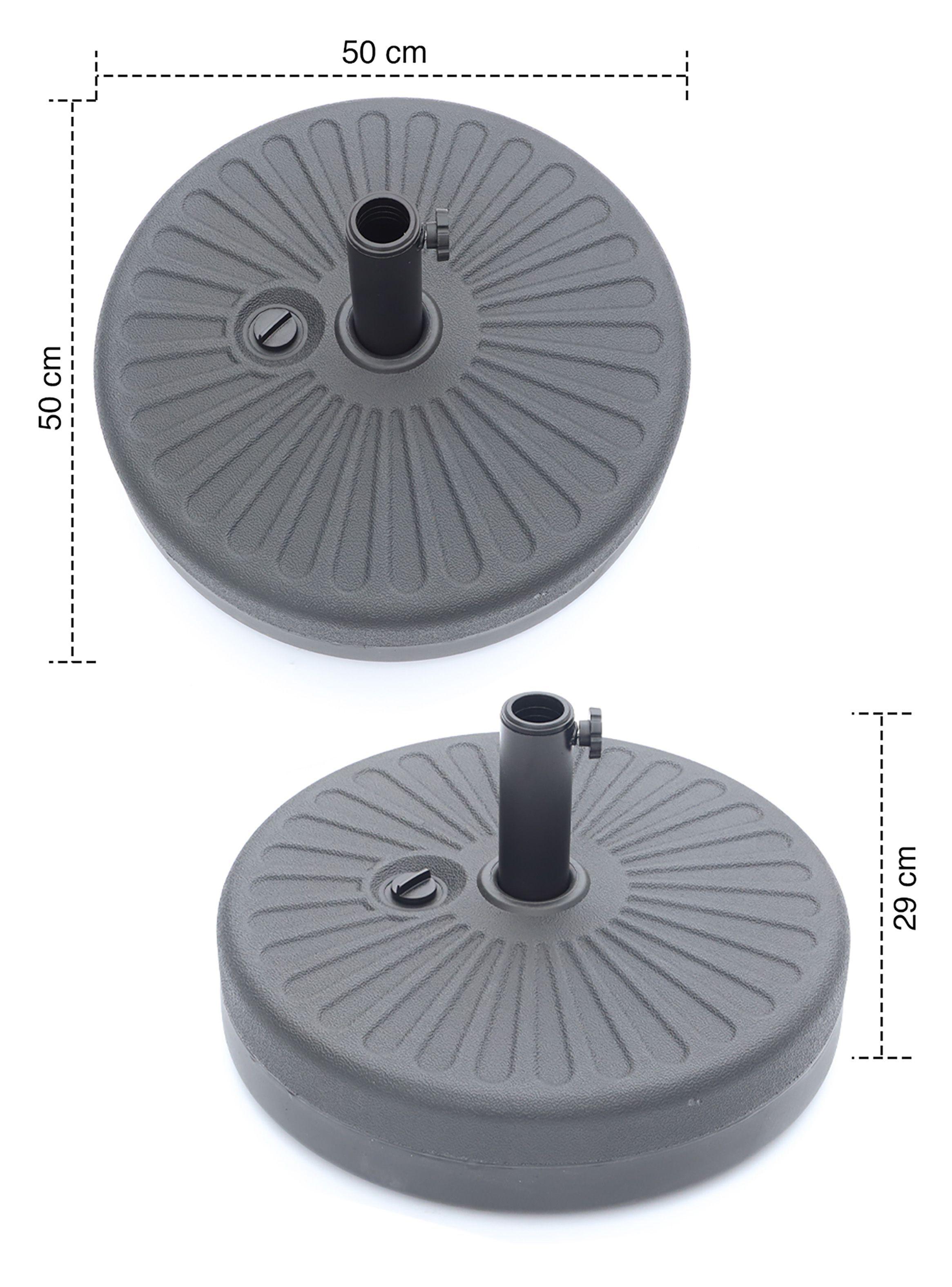 Base Redonda Para Quitasol Novahus 21 kg - Negro-2
