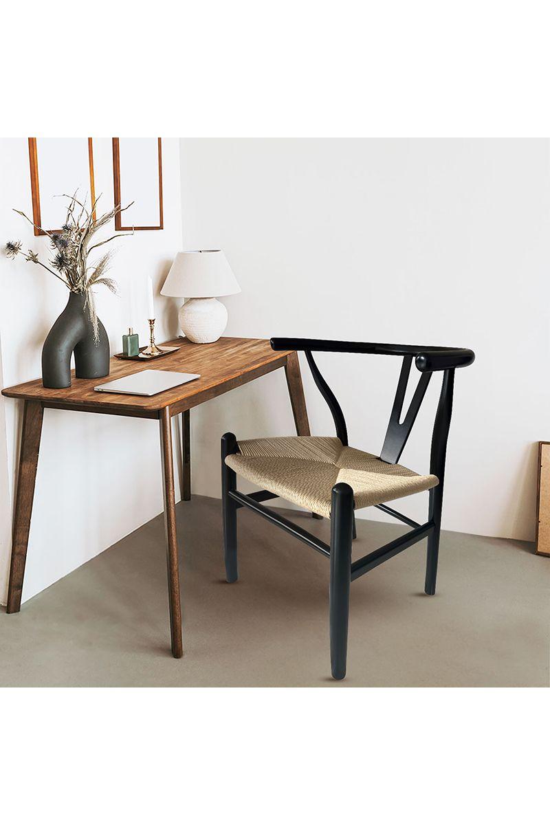 Pack 2 Sillas Comedor Whishbone Madera Negro-5