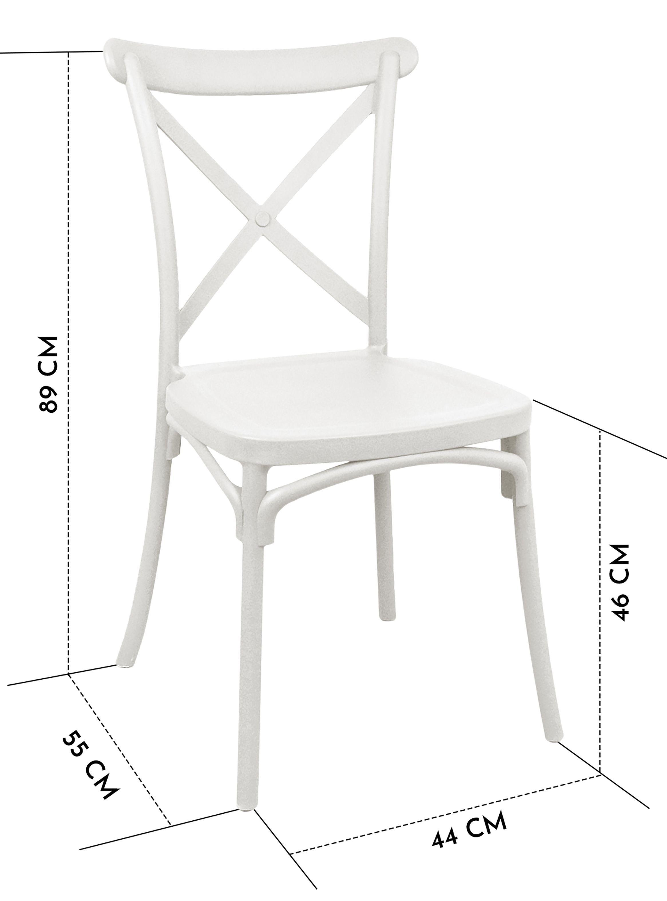 Silla Terraza Plástica Petra Blancas-2