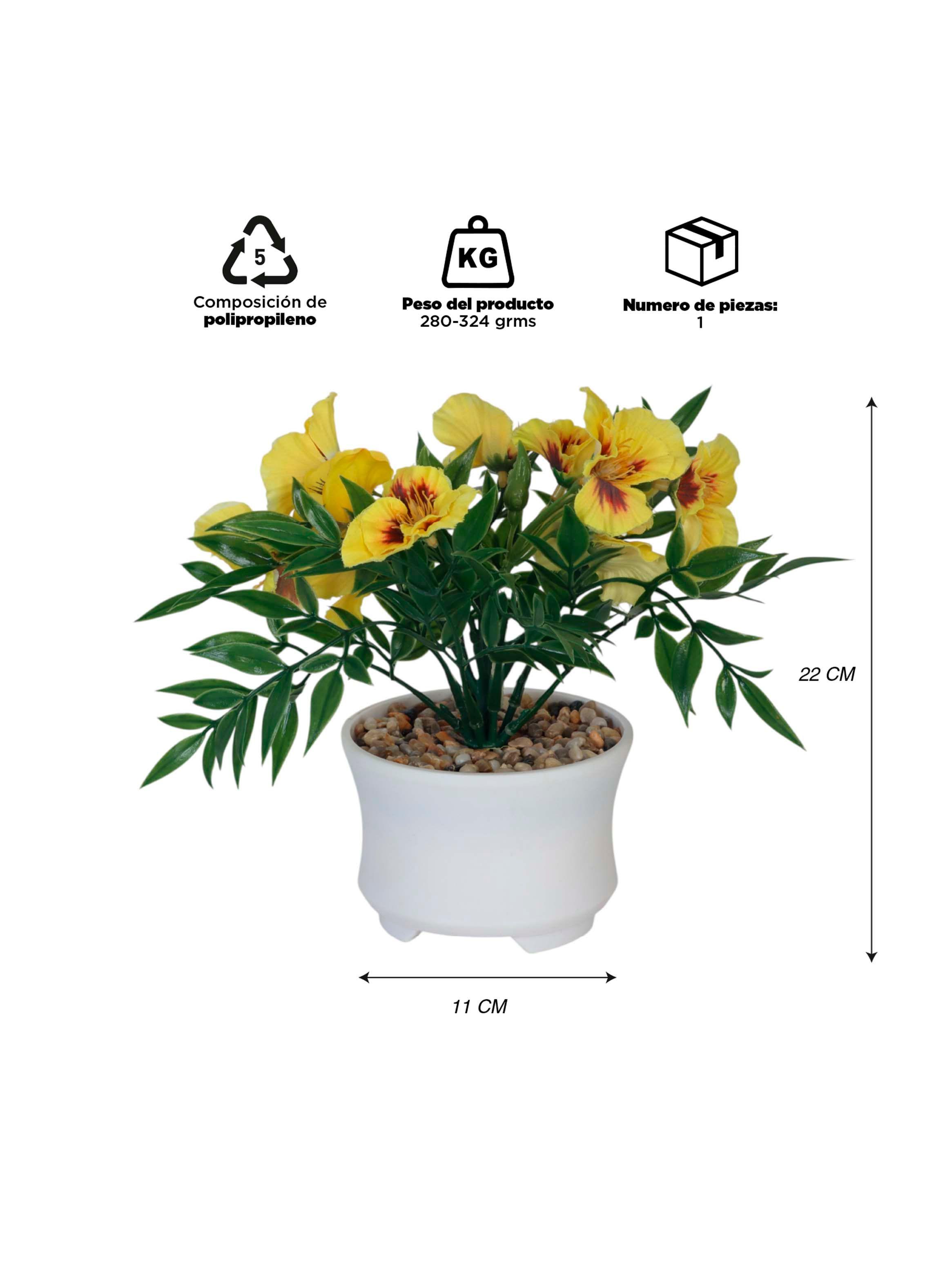 Planta Artificial Pensamientos 22x11 cm-2