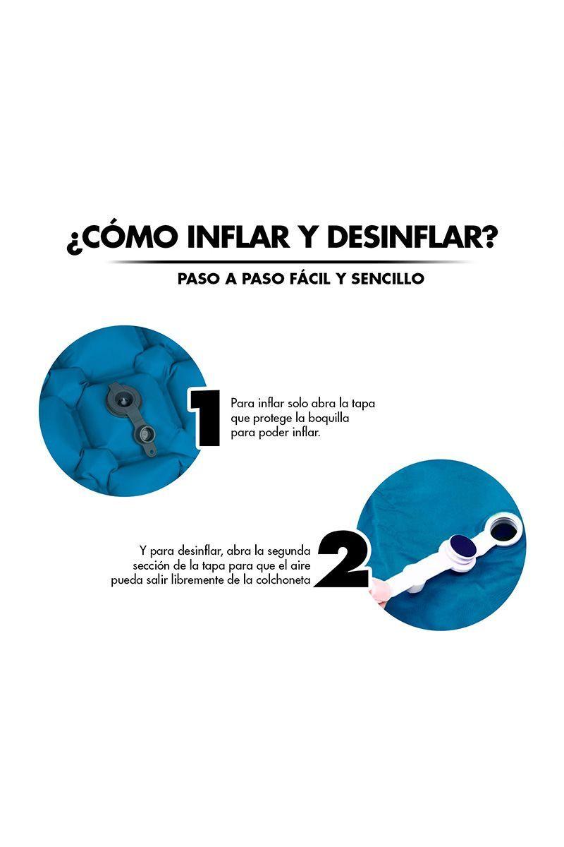 Colchón Inflable  Celeste-3