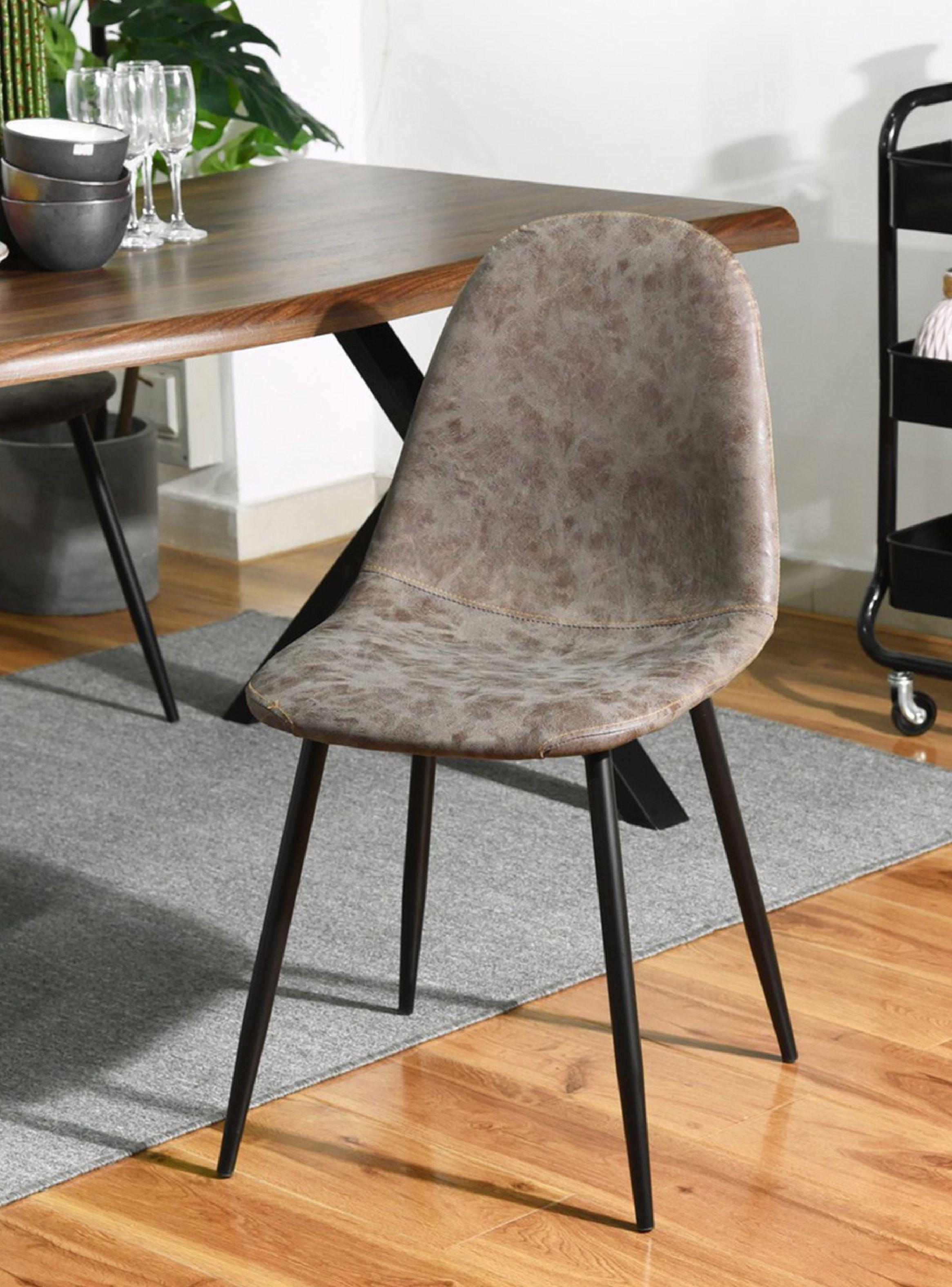Pack 4 Sillas de Comedor Chicago Gris Vintage-5