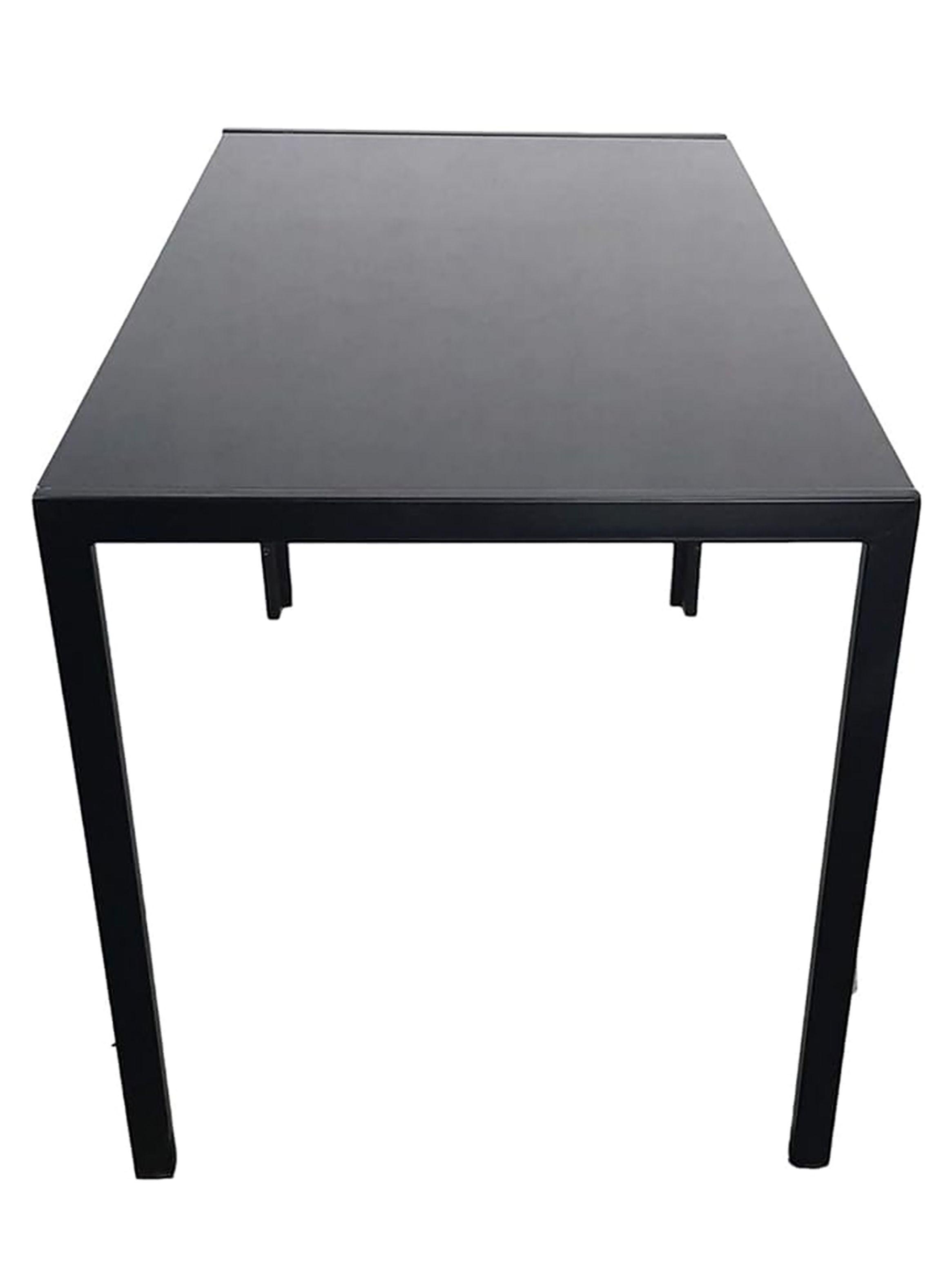 Mesa de Comedor Vidrio Negro 120x80x75cm-4
