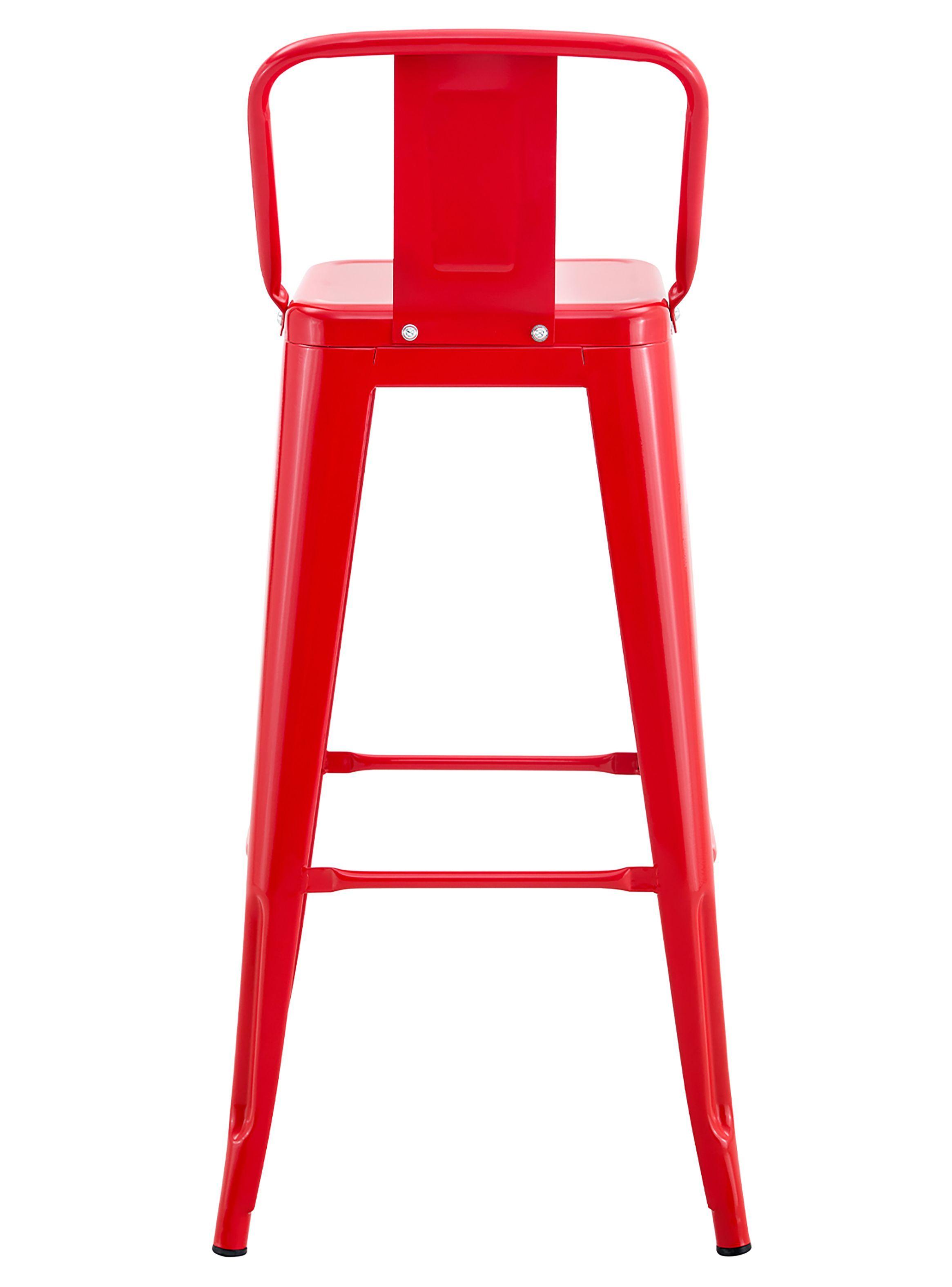 Pack De 4 Silla Alta Metal Rojo-3