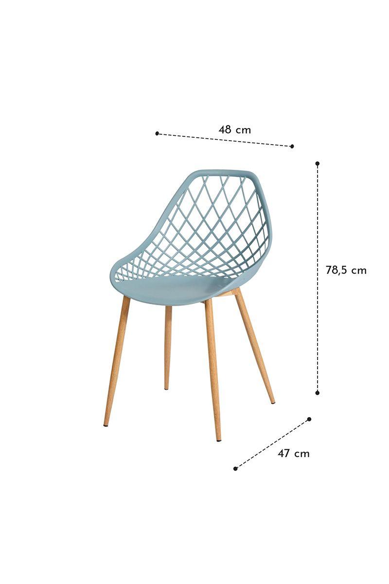 Pack 4 Sillas De Comedor Pp New Gris-2