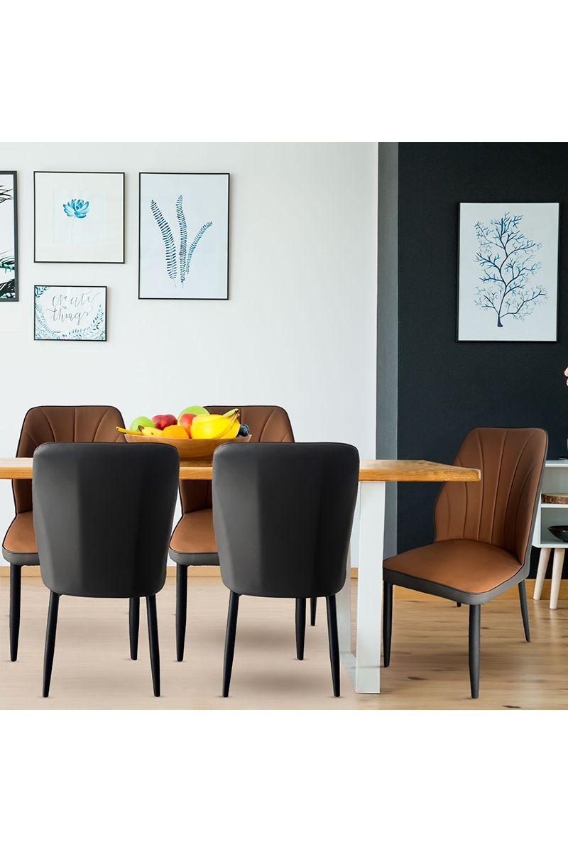 Pack 4 Silla Comedor Aurora Café-5