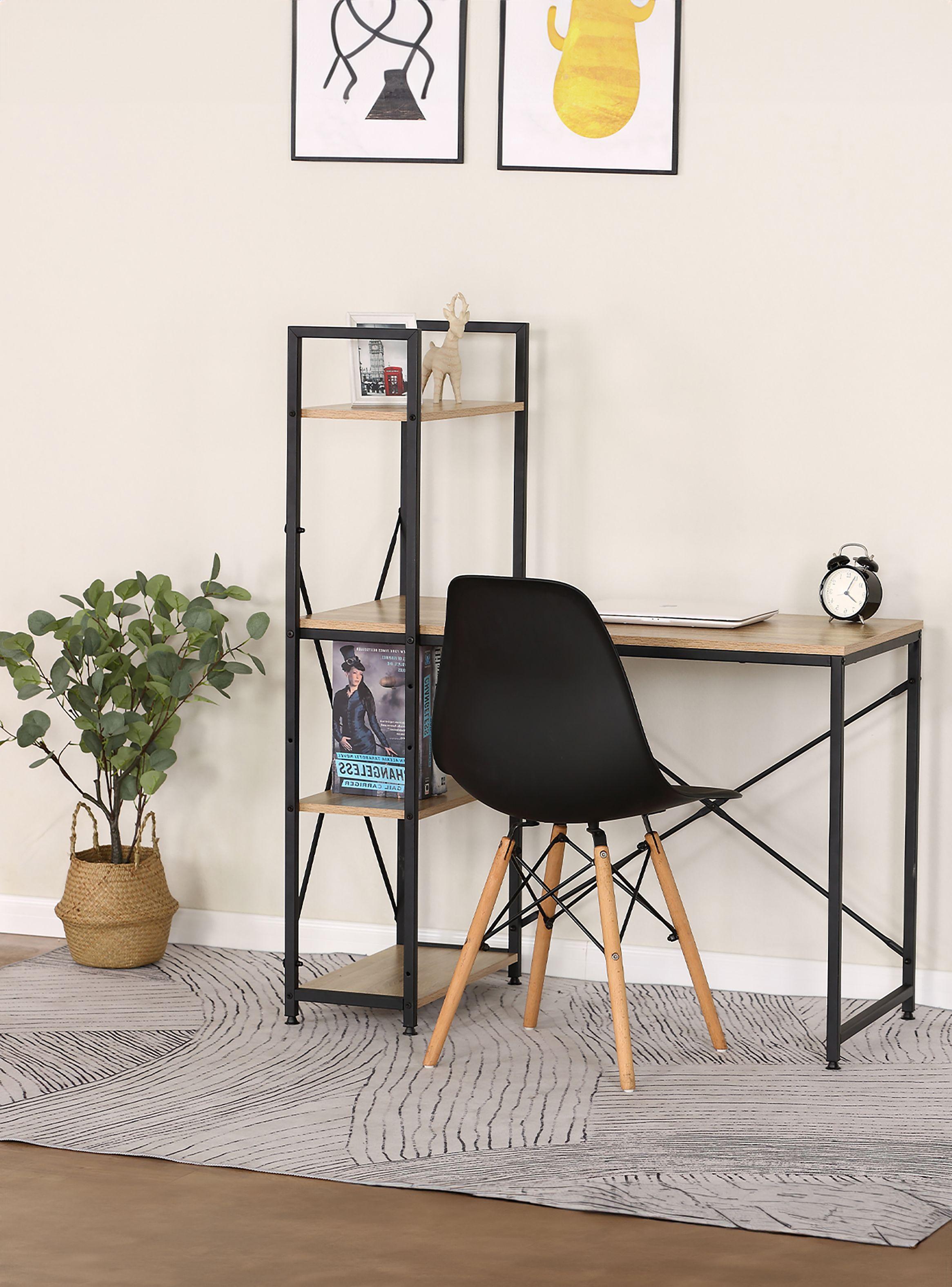 Escritorio Industrial Iron con Repisas 120x100x52 Cm-5