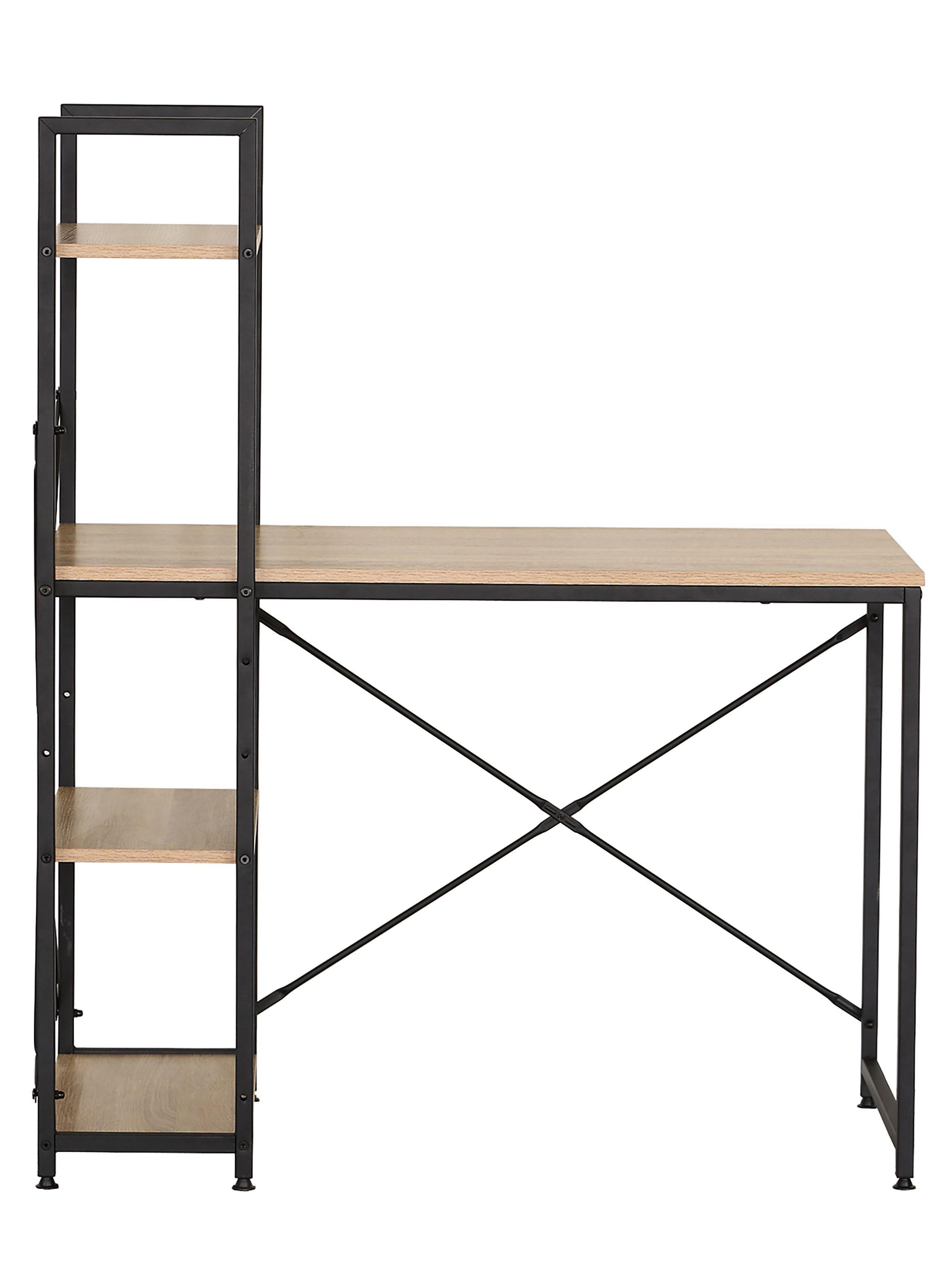 Escritorio Industrial Iron con Repisas 120x100x52 Cm-4