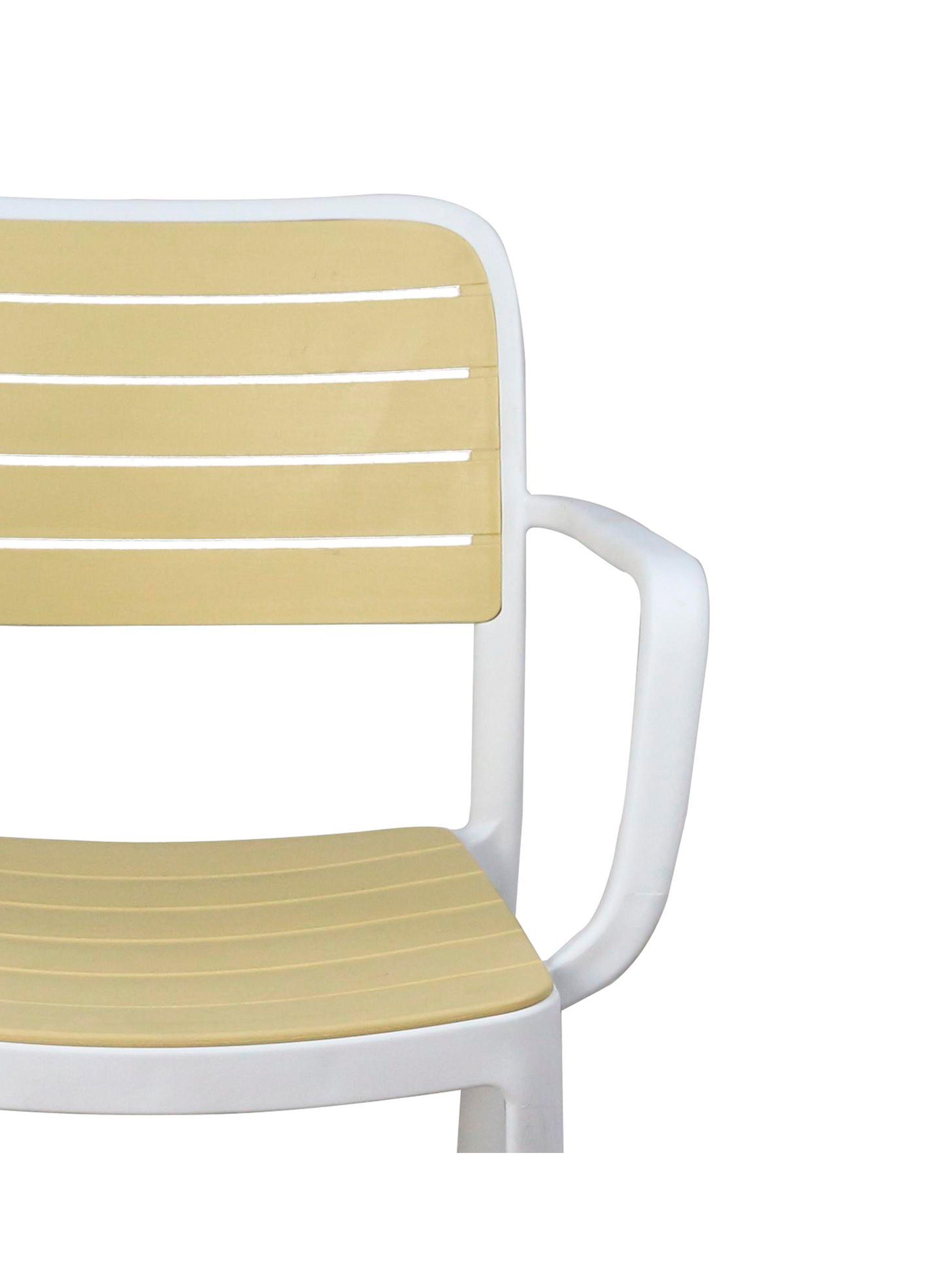 
Set 4 Sillas Terraza Plástica Sahara Blanca-3