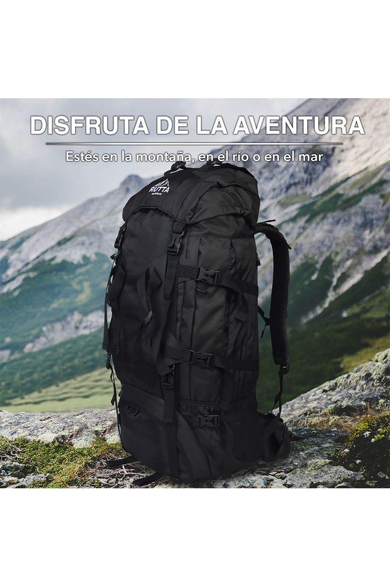 MOCHILA CAMPING 80L NEGRO-4