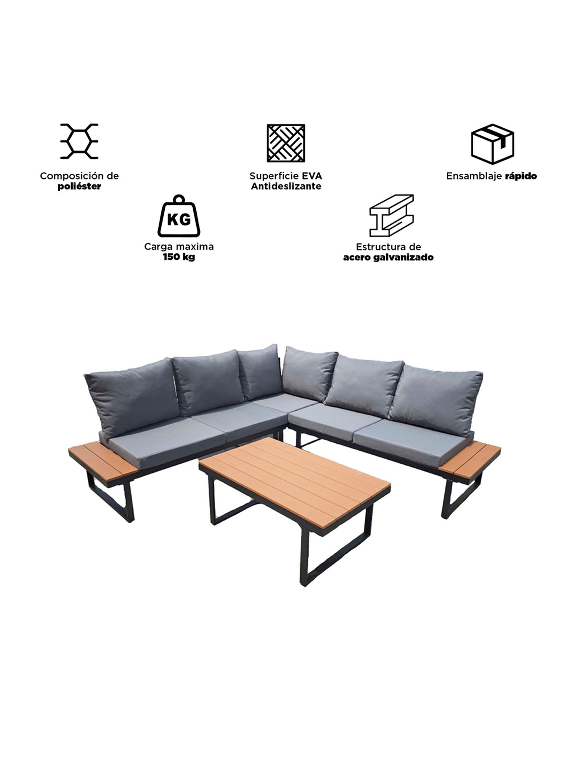 Juego de Living Terraza Palermo 6 Personas-3