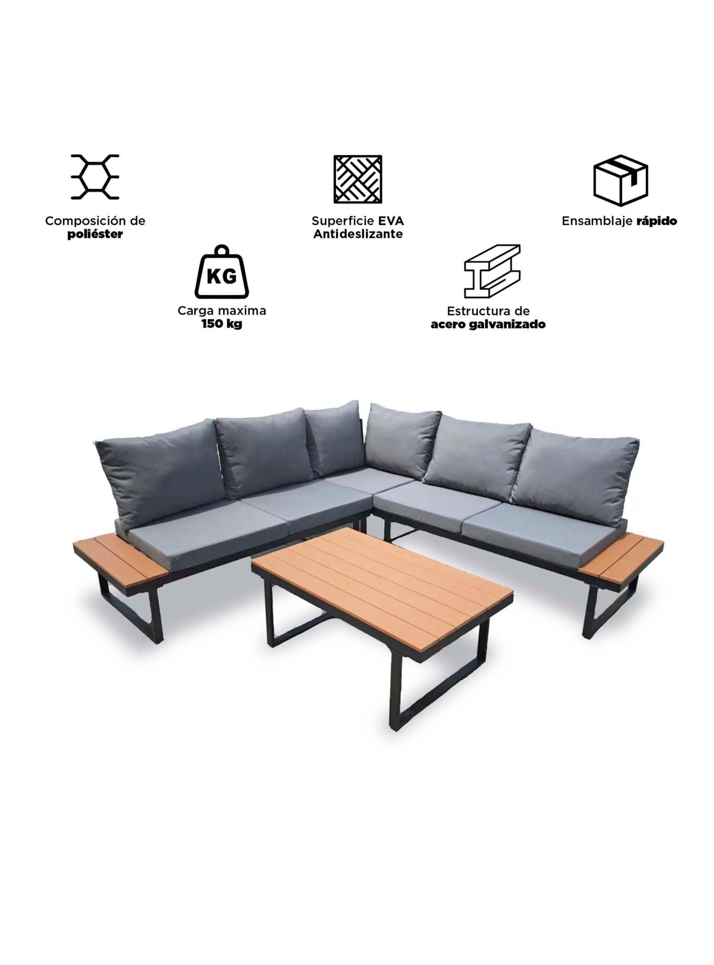 Juego de Living Terraza Palermo 6 Personas-3
