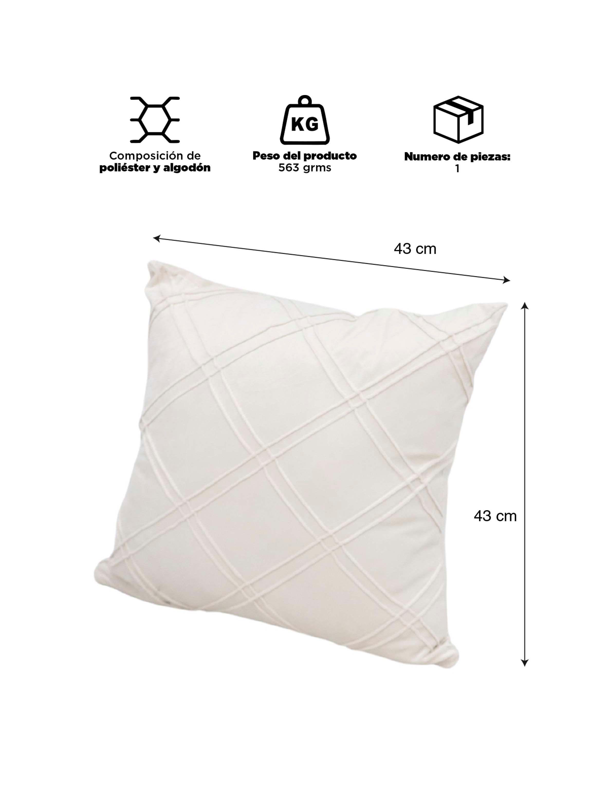 Cojín Decorativo Gris Claro 43x43cm-2