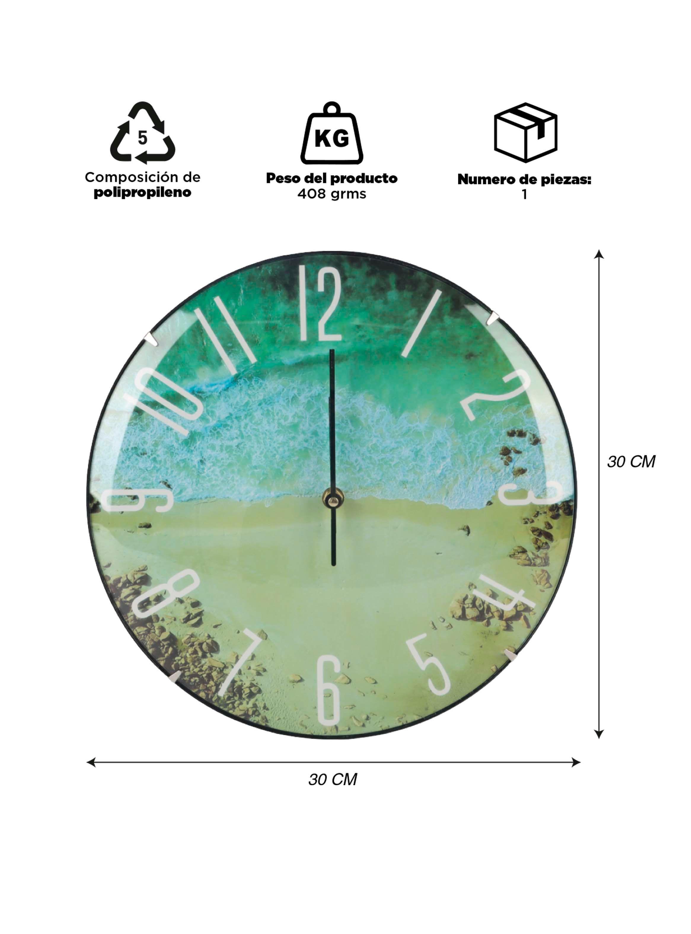 Reloj Decorativo Pared  Color 30 cm-2