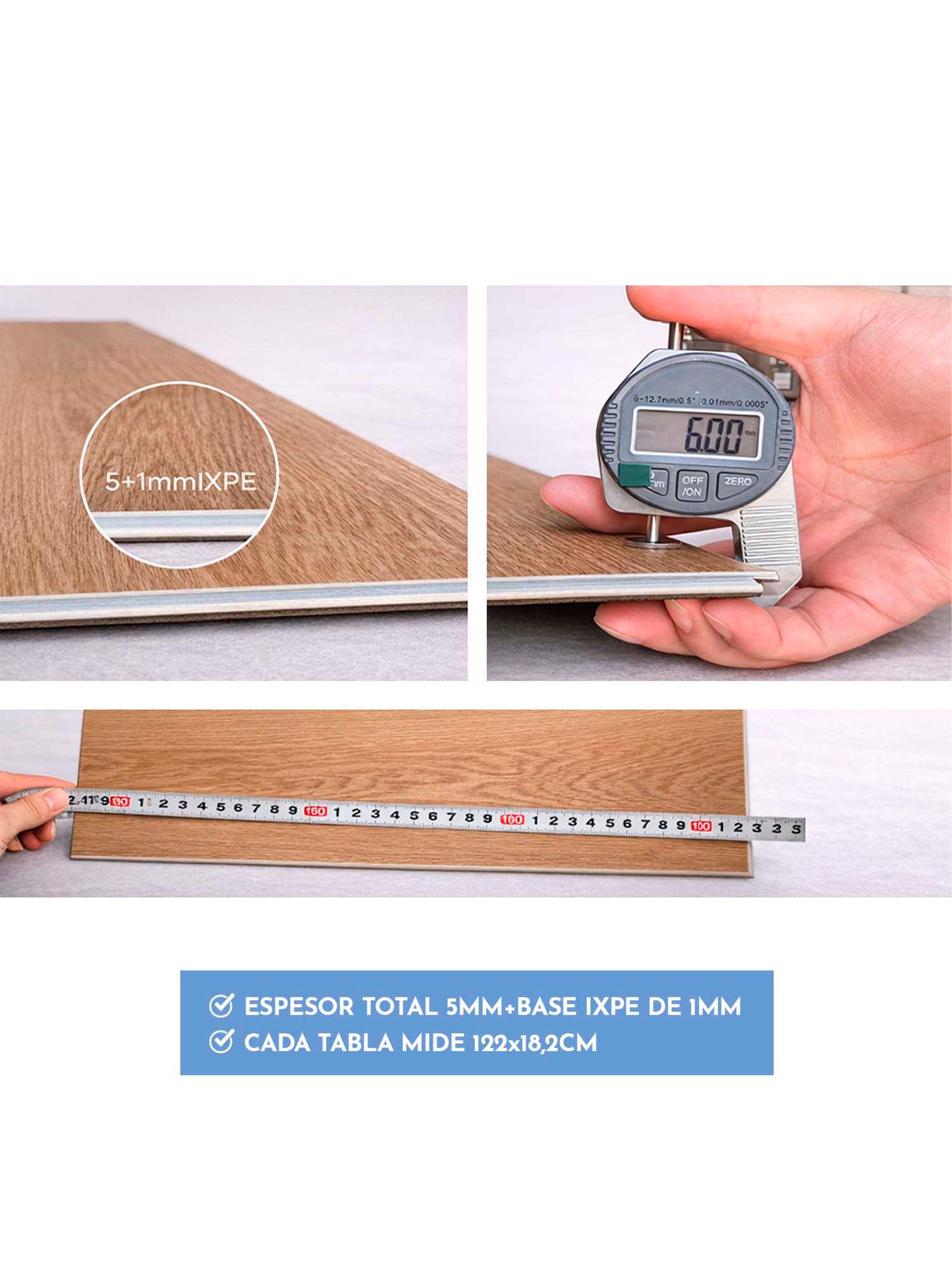 Piso SPC Roble Clásico Click 5+1 mm 18,2 x 122cm 2,2 m²-4