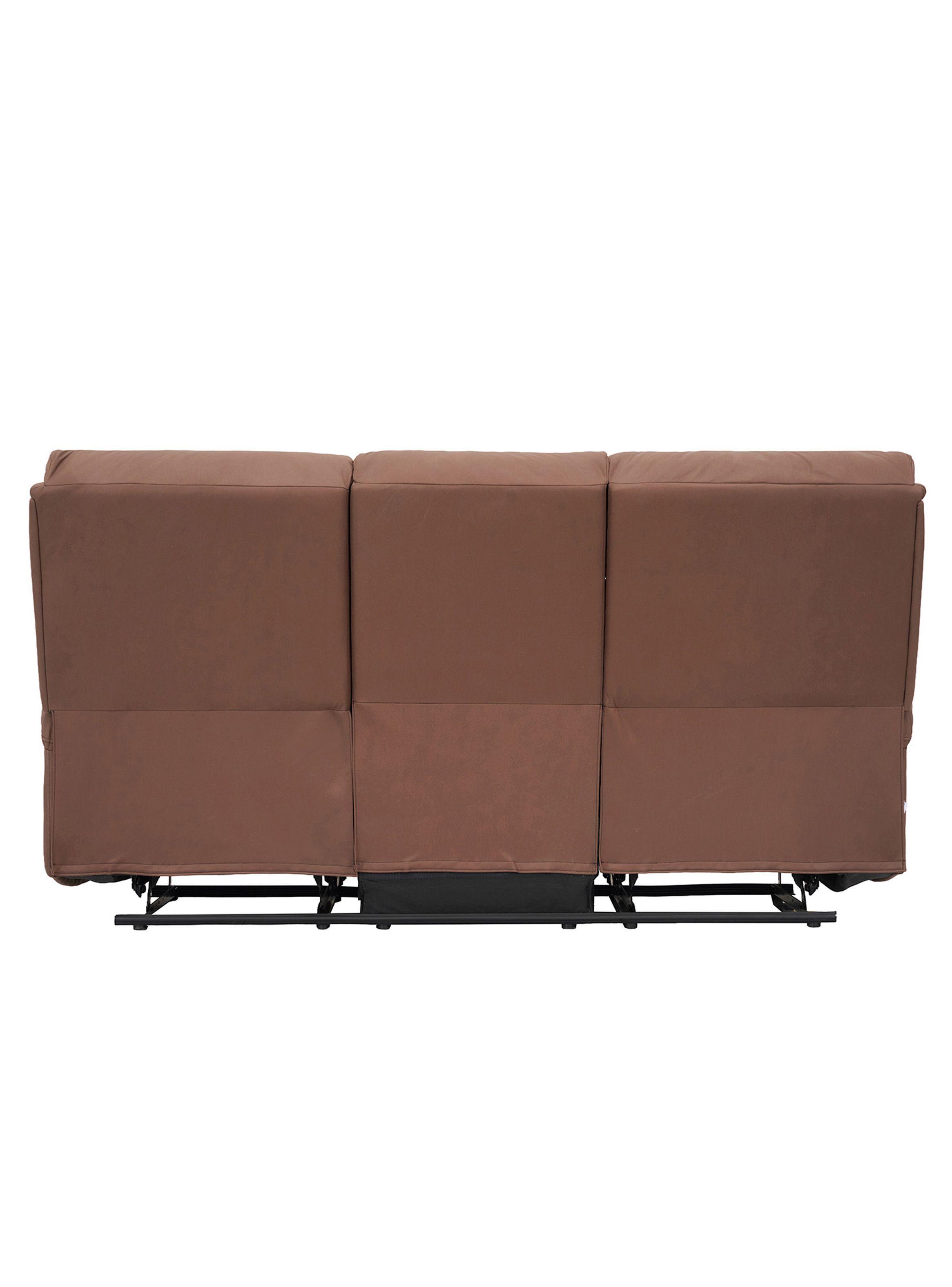Berger Sofá reclinable Milan 3 cuerpos Café-6