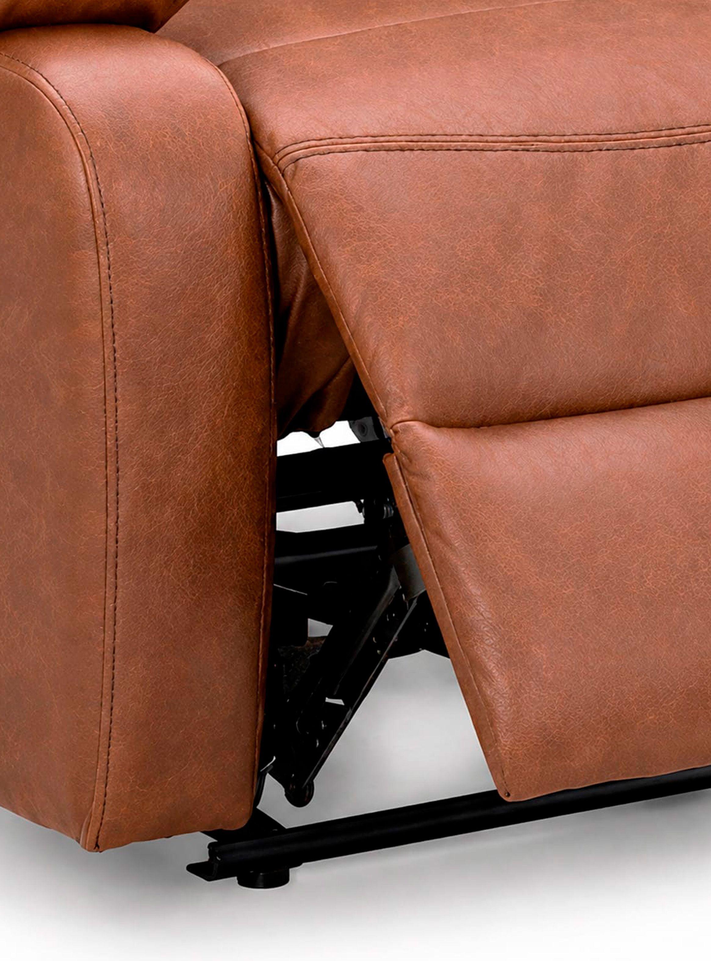 Berger Sofá reclinable Milan 3 cuerpos Café-7