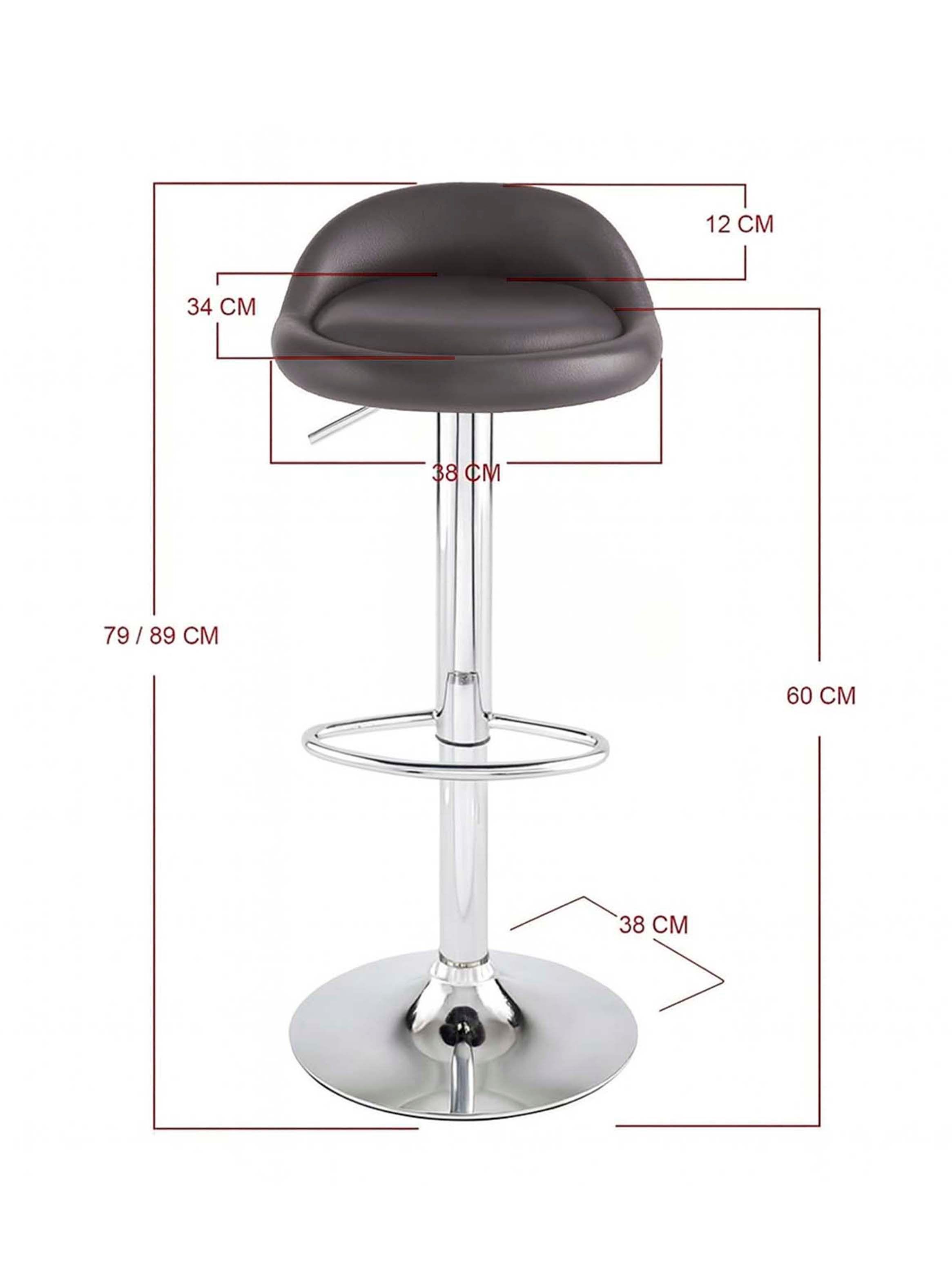 Pack 2 Piso Bar Altura Regulable Café-2