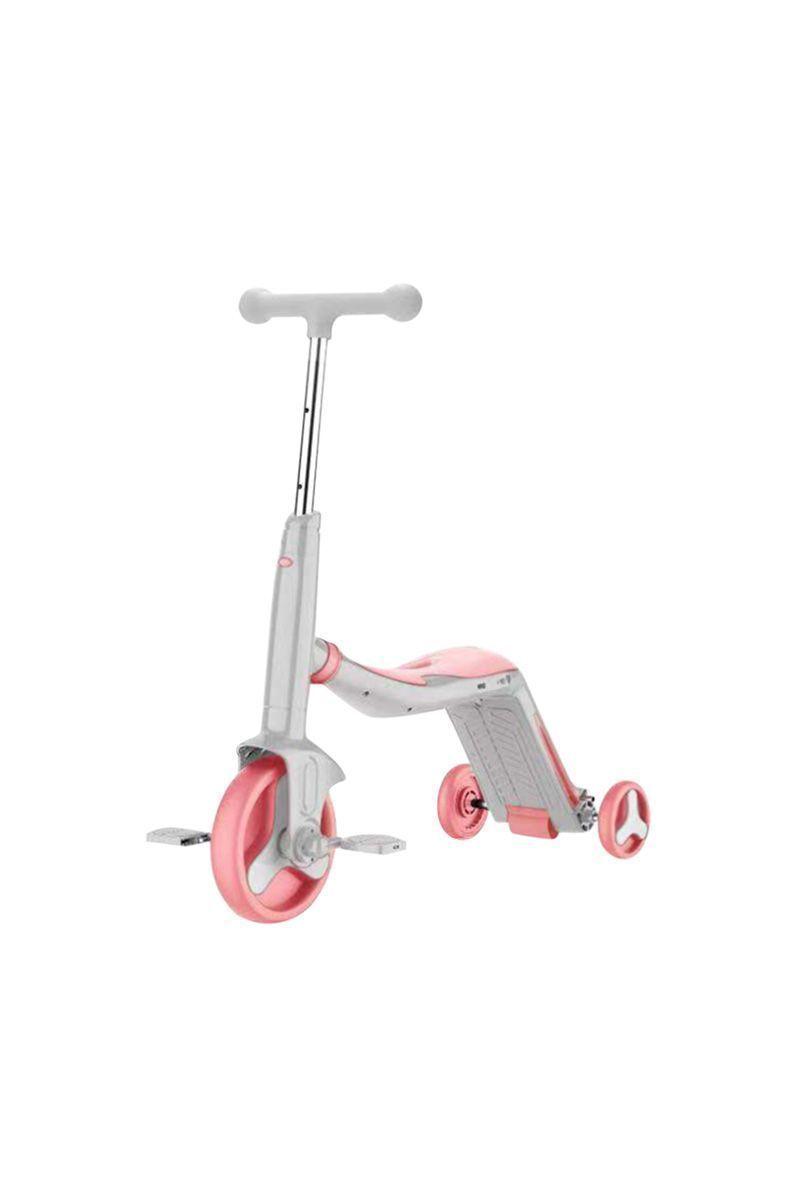 Triciclo Infantil 3 en 1 con Música Rosado-0