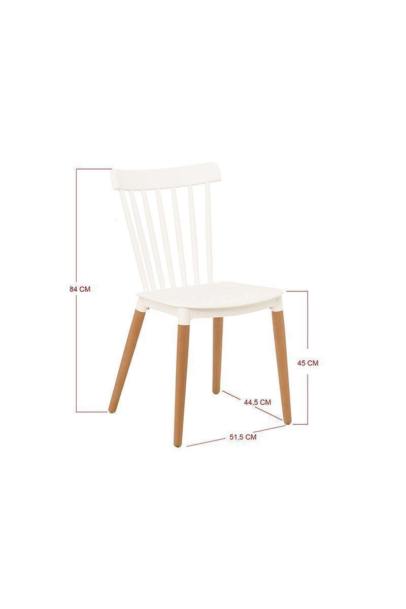 Pack 4 Sillas Clásicas Comedor Blanco-2