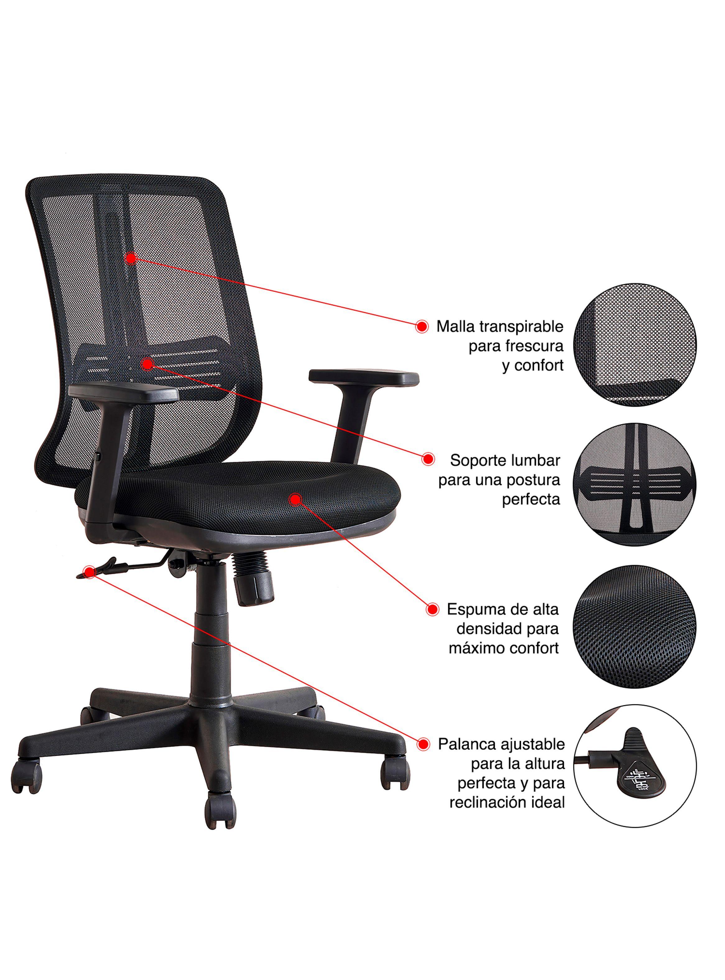 Silla de Escritorio Low Executive - Negro-2