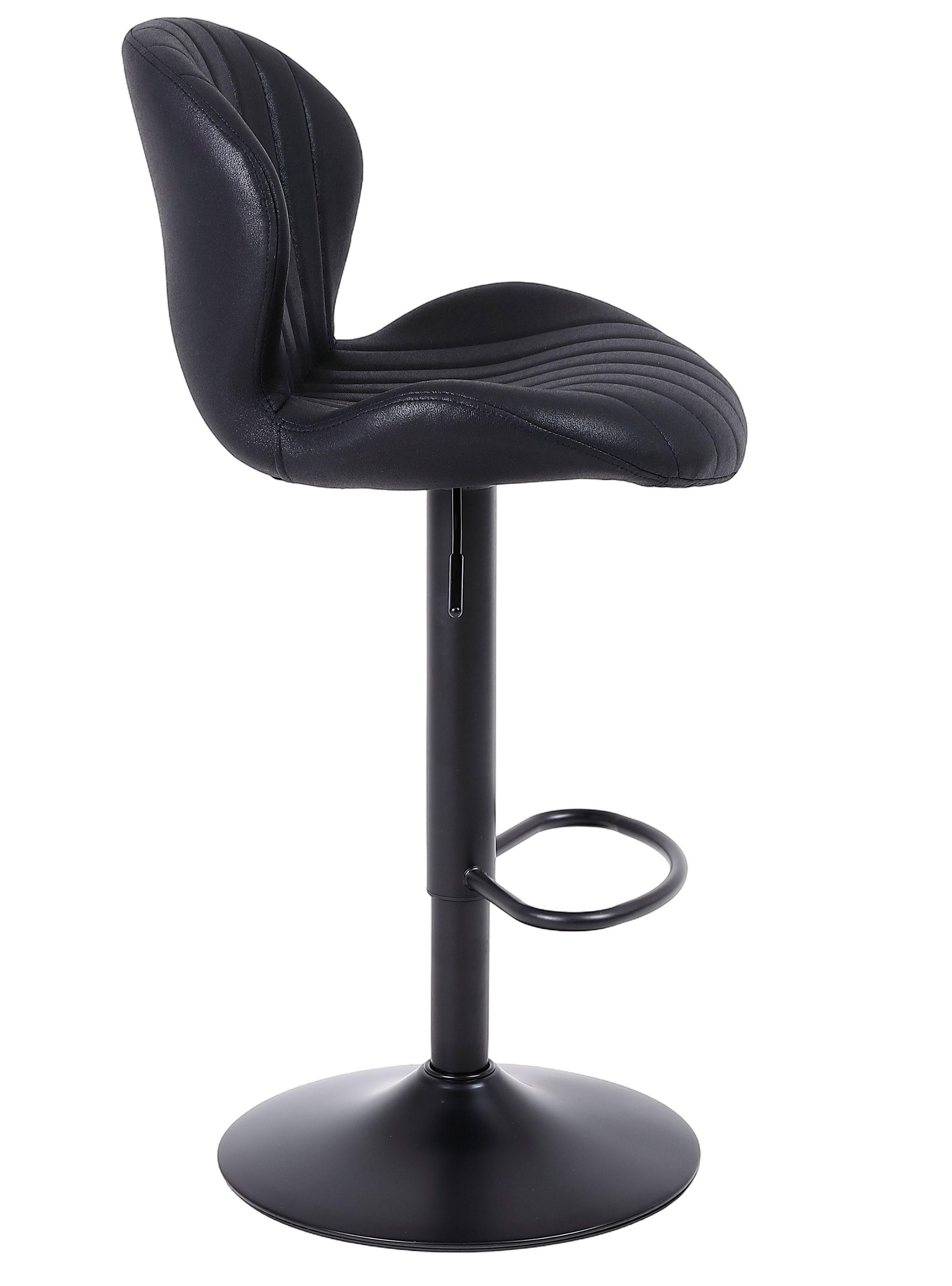 Pack 2 Pisos de Bar Lounge con Respaldo y Reposapiés Negro-2