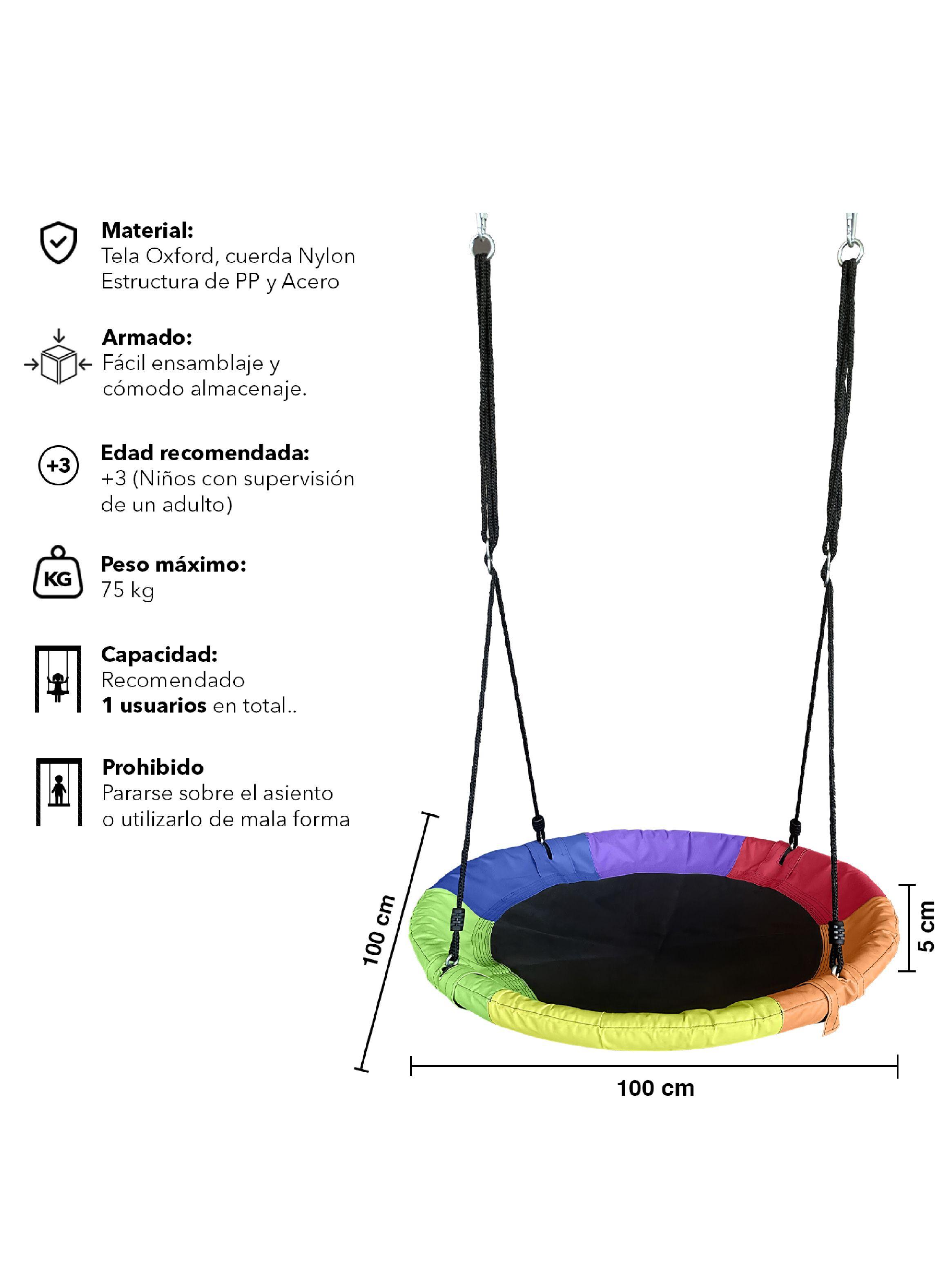 Columpio Redondo Max Magic Multicolor para Árbol 100cm-2
