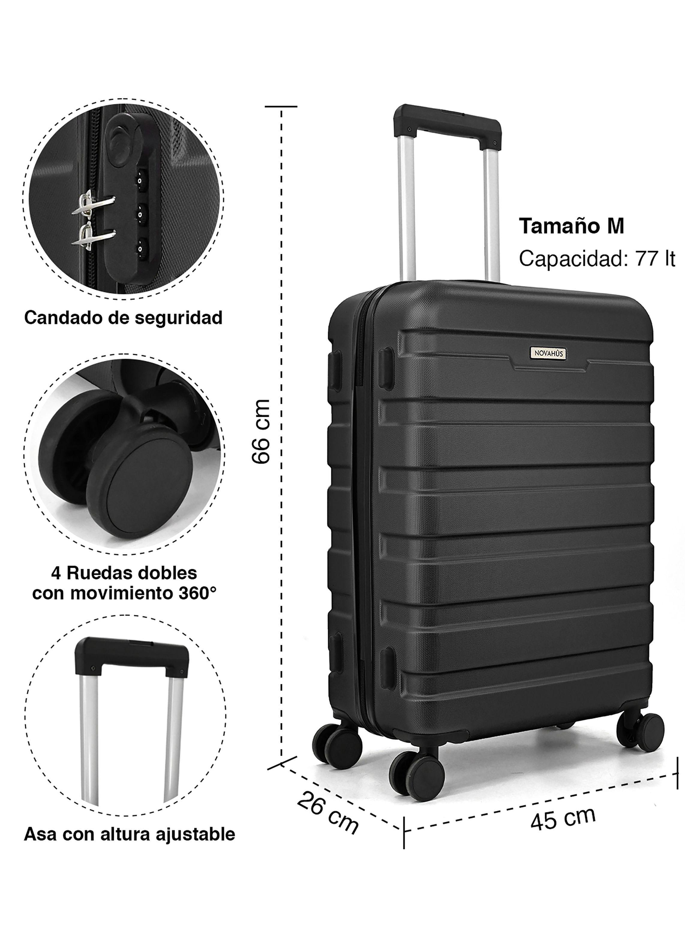 Maleta Rígida Danubio M 18 kg Negra-2