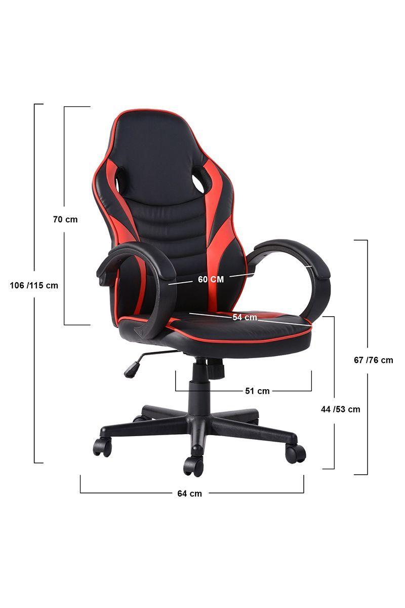Silla Gamer Xgames Ergonómica Escritorio Rojo-2