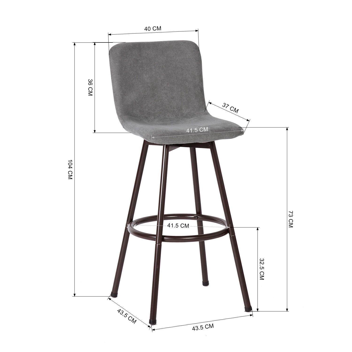 Pack 2 Piso de Bar Brickman Gris-2
