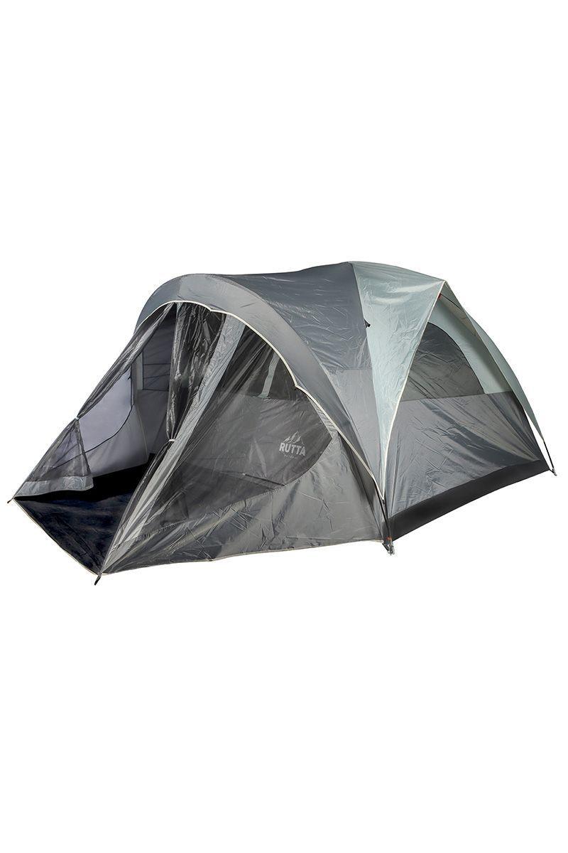 Carpa con Pantalla 6 Personas Camping Gris-0