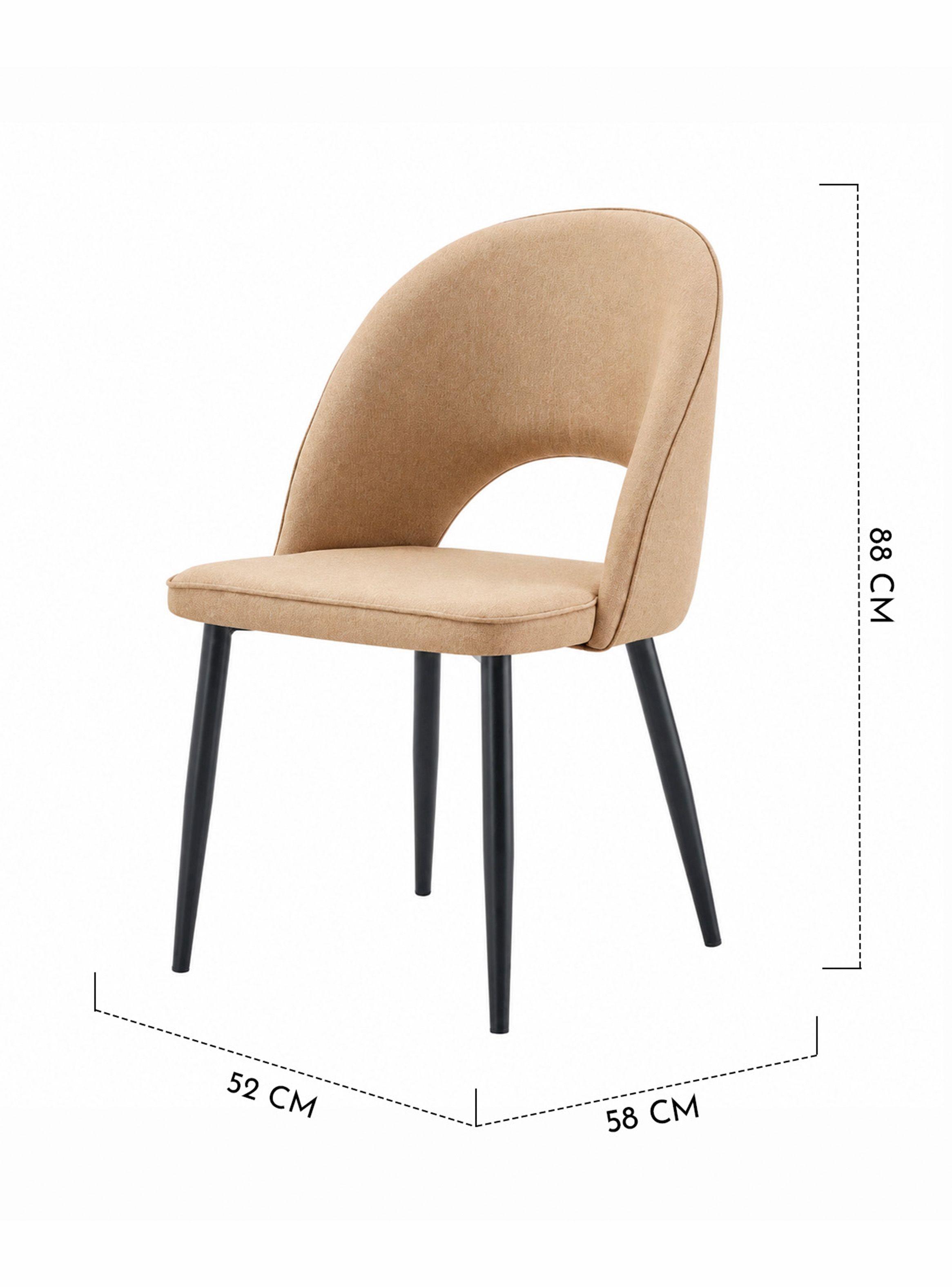 Pack 2 Sillas Comedor Oval Linen Beige-2