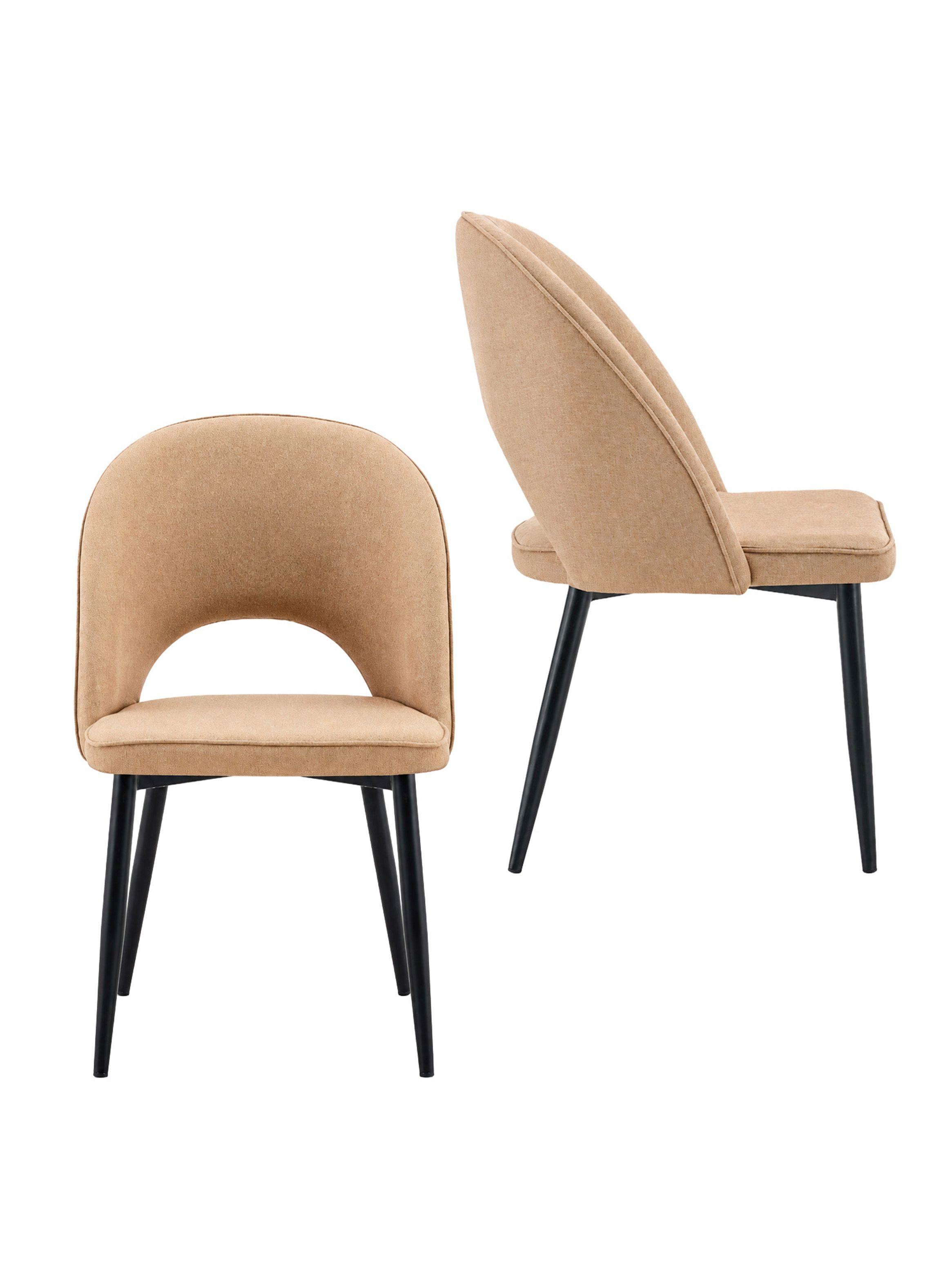 Pack 2 Sillas Comedor Oval Linen Beige-3