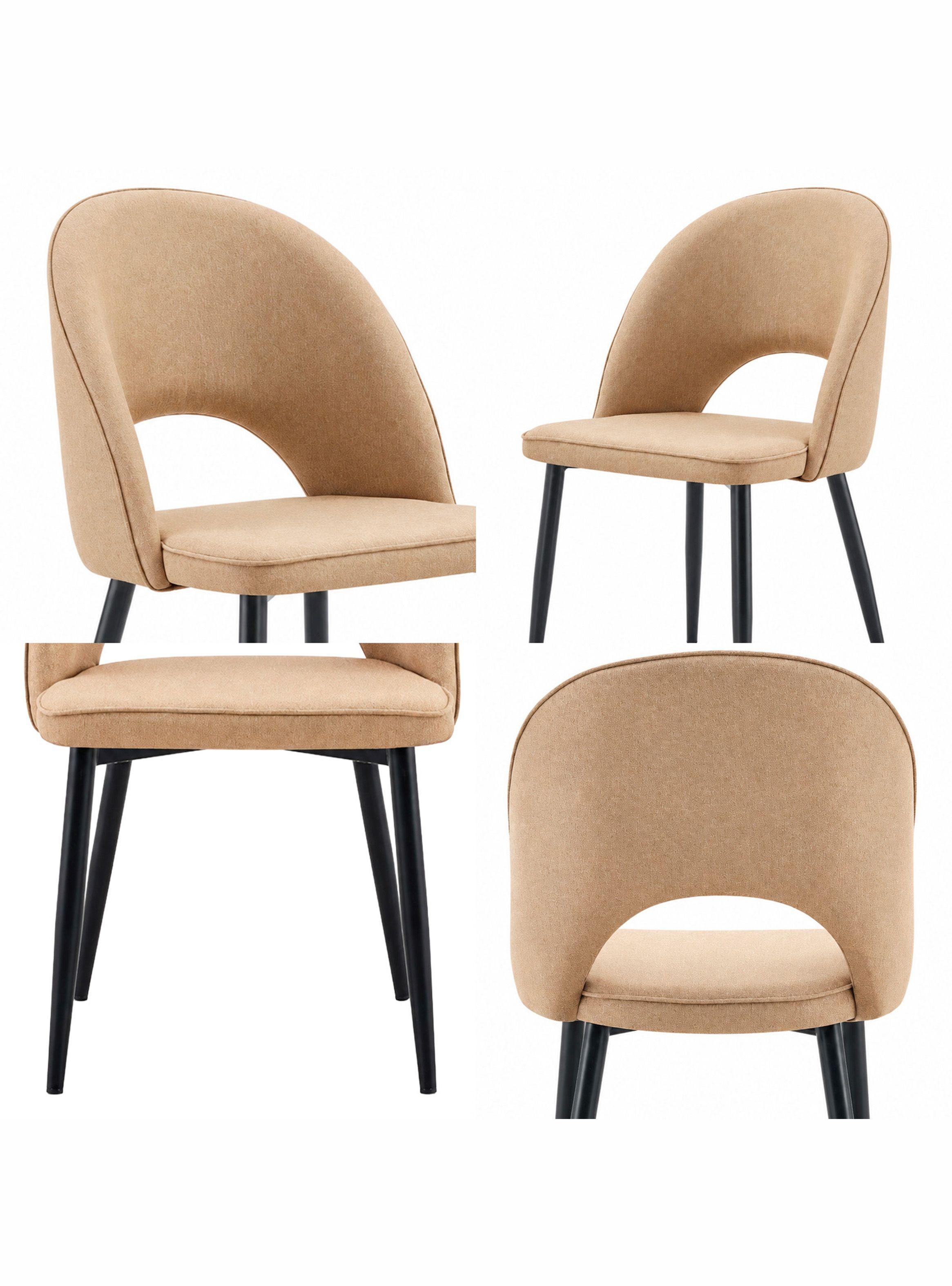 Pack 2 Sillas Comedor Oval Linen Beige-4