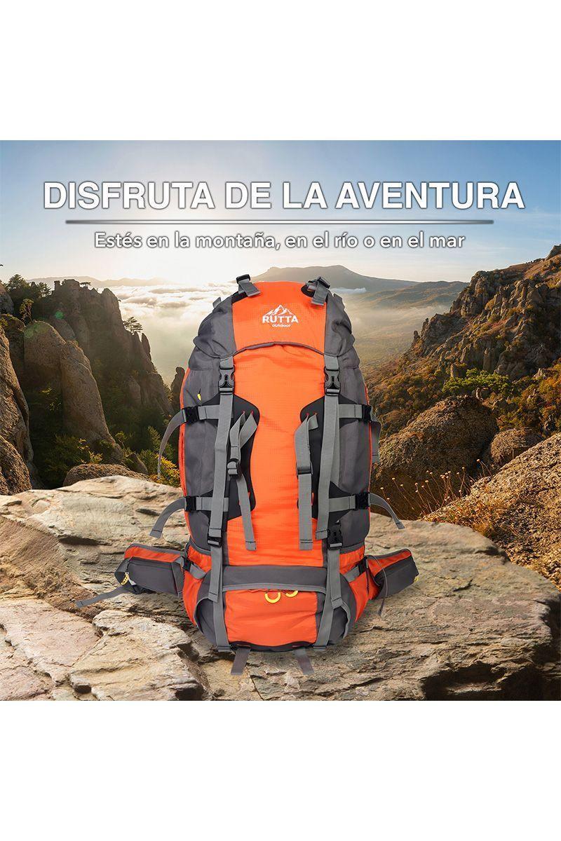 Mochila Camping 80L Naranjo-4