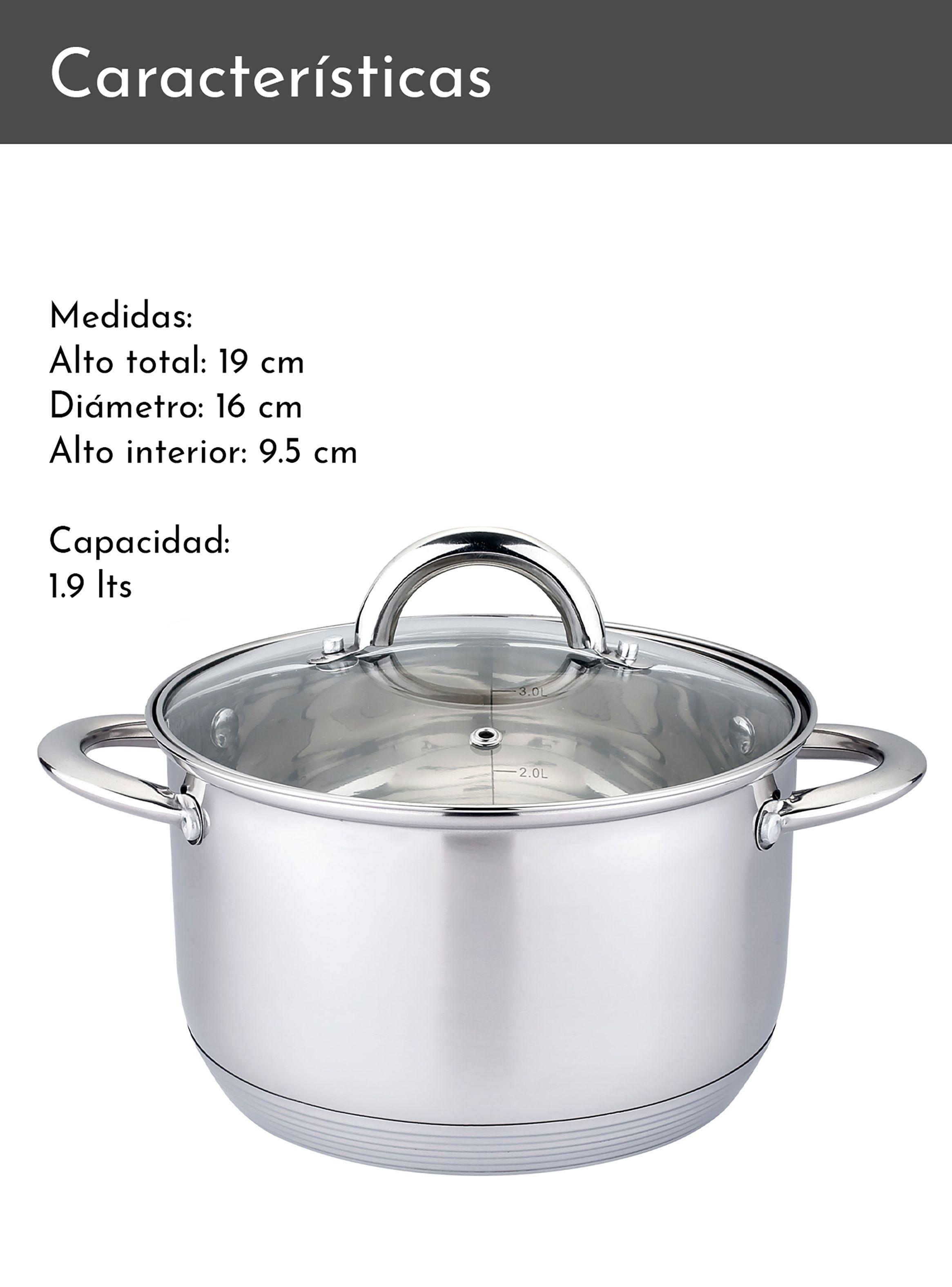 Olla de Acero inoxidable 16 cm 1,9 Lts-2