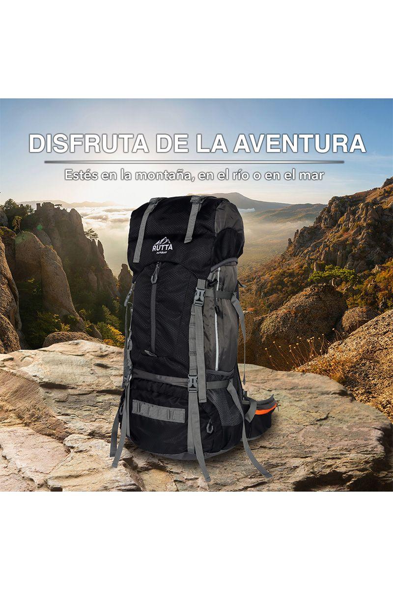 MOCHILA CAMPING 75L NEGRO-4