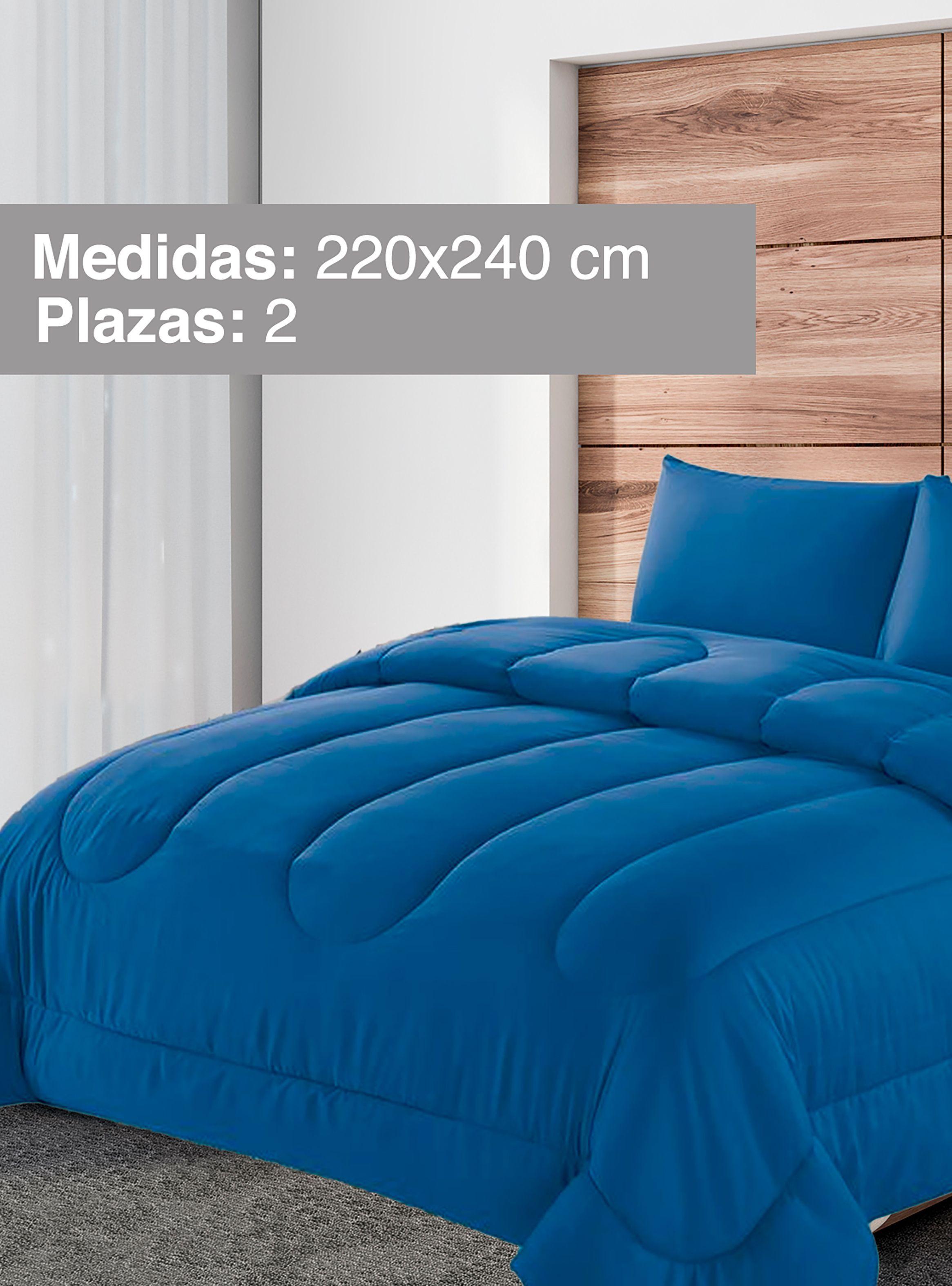 Plumón Liso Colors 2 Plazas Azul-2