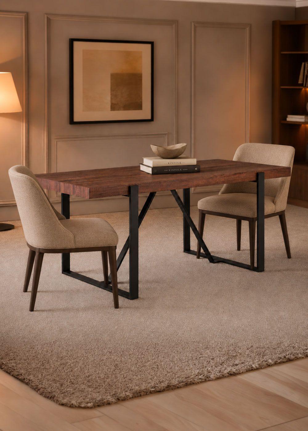 Mesa Comedor Nordic 75x88x180 cm-5
